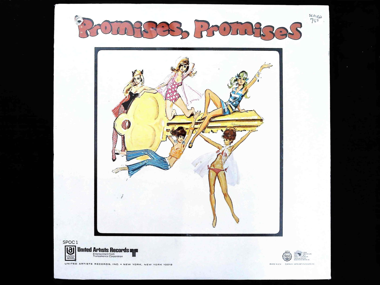 Vintage Promises Promises Promotional Record Album Cover: This is a single vintage promotional record album cover, designated on the reverse as a "Radio Stations Copy Not For Resale." The sleeve was published by United Artists Records, Inc. and bears the