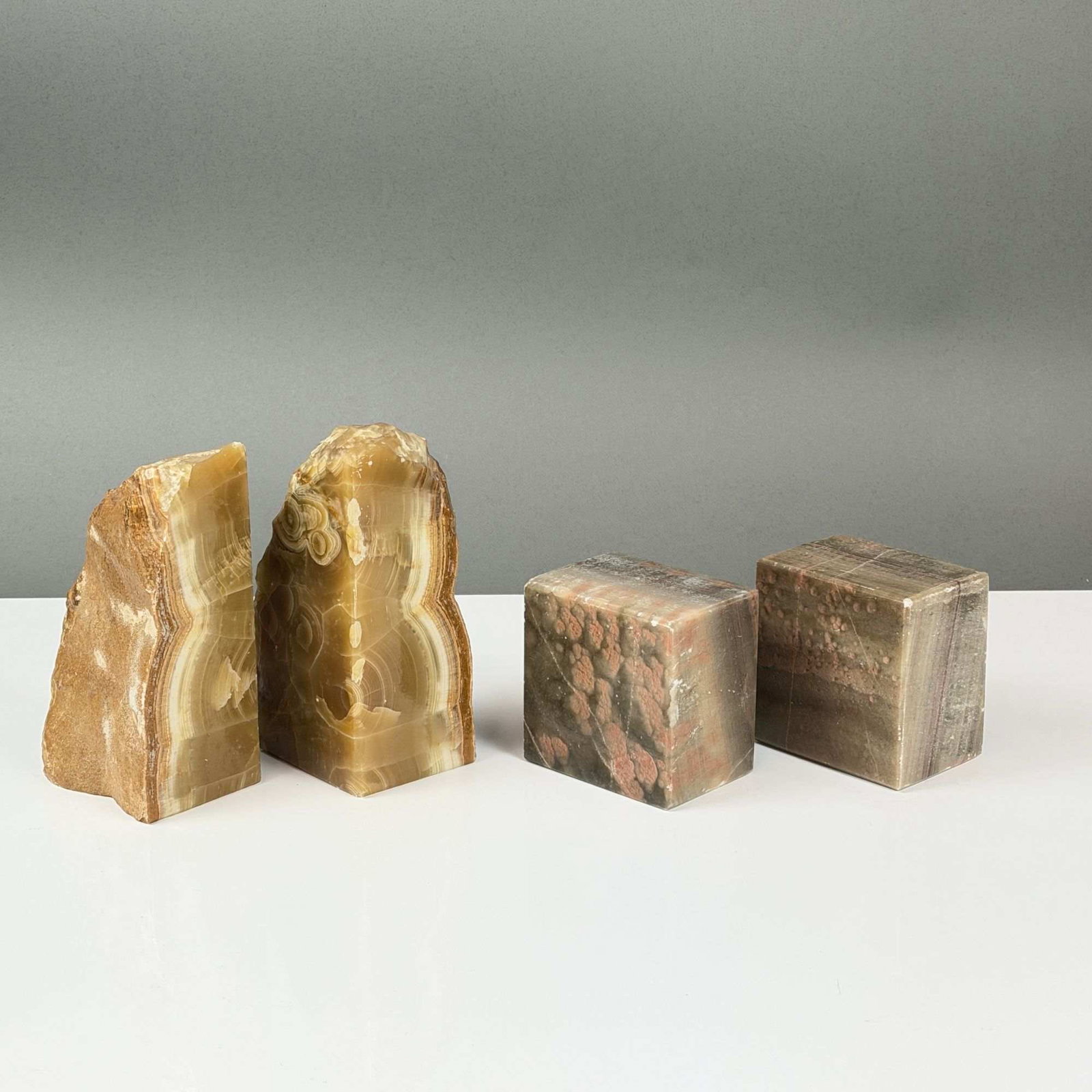 4pc Polished Stone Bookends (1 of 3)