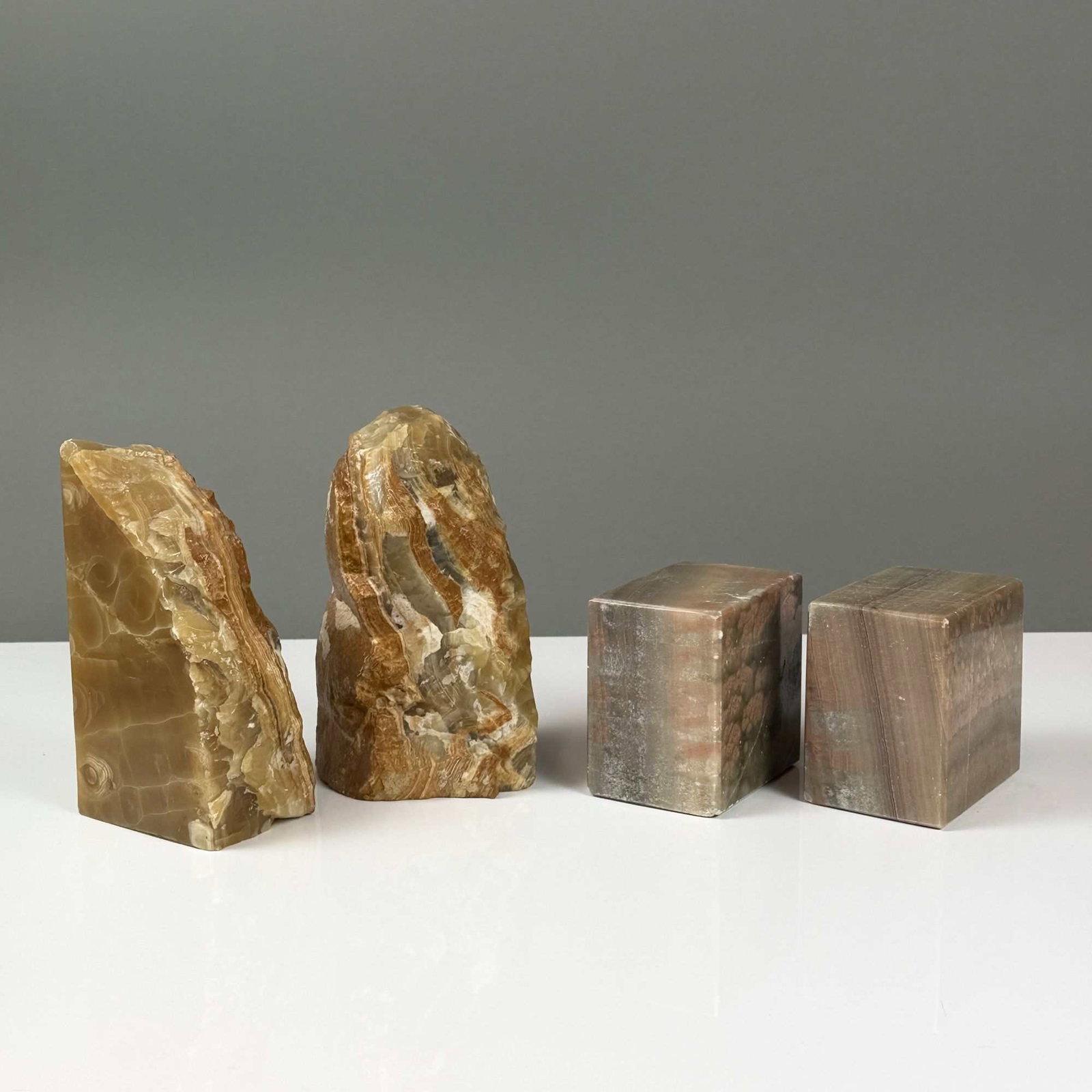 4pc Polished Stone Bookends - 2
