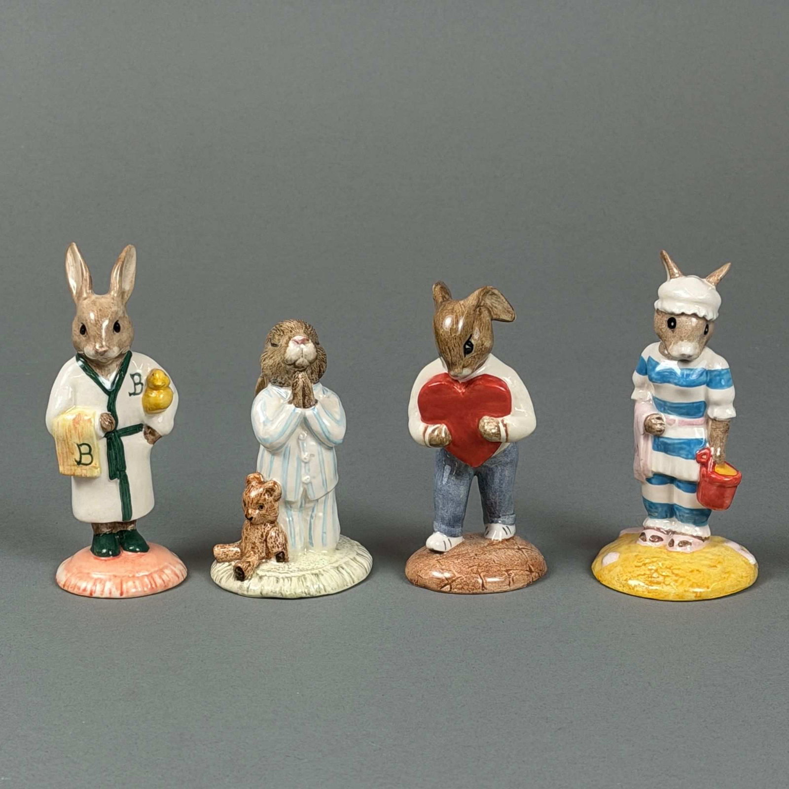 4pc Royal Doulton Bunnykins Grouping Including DB189 DB148 DB130 and DB55 (1 of 4)