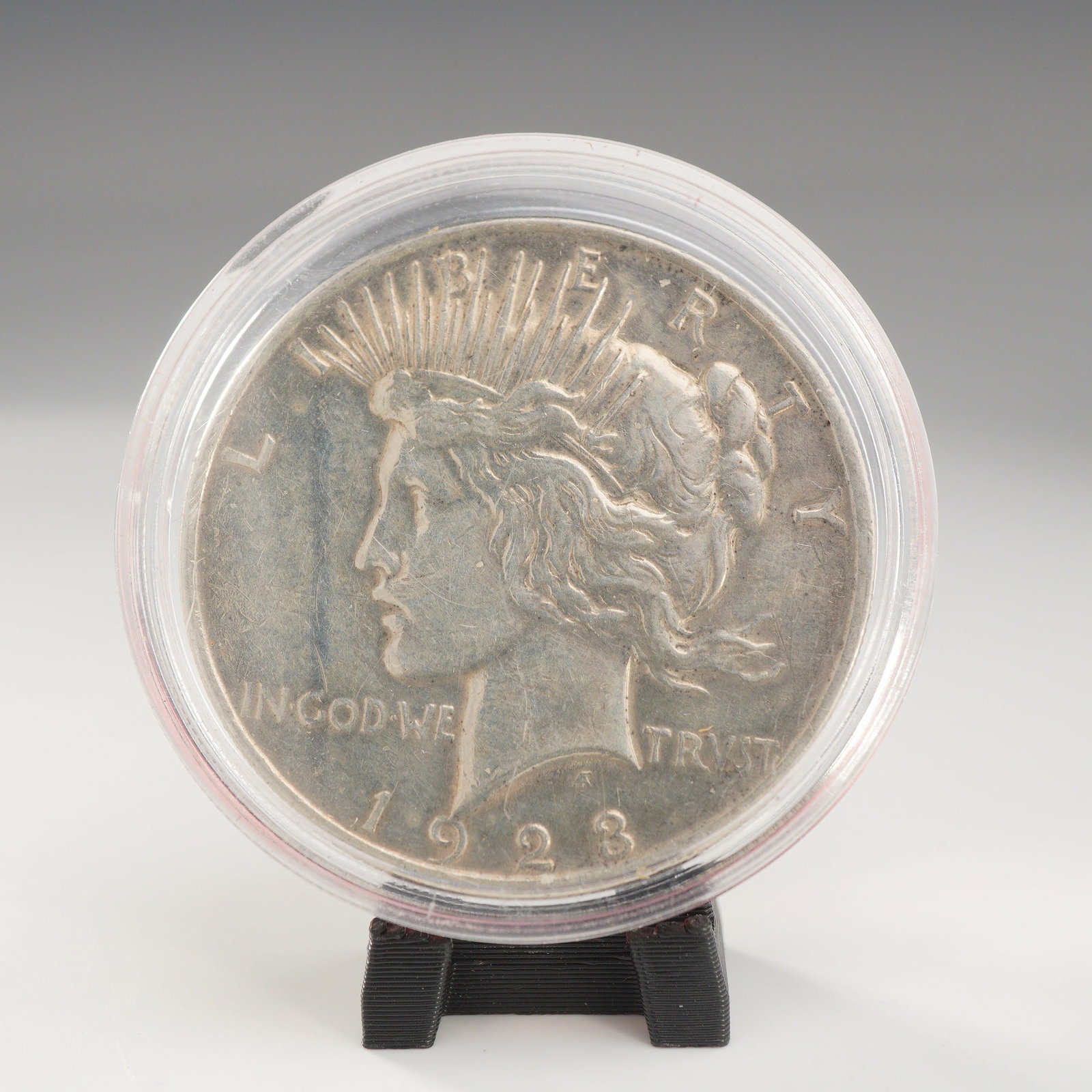 1923 US Peace Silver One Dollar Coin, Circulated (1 of 2)