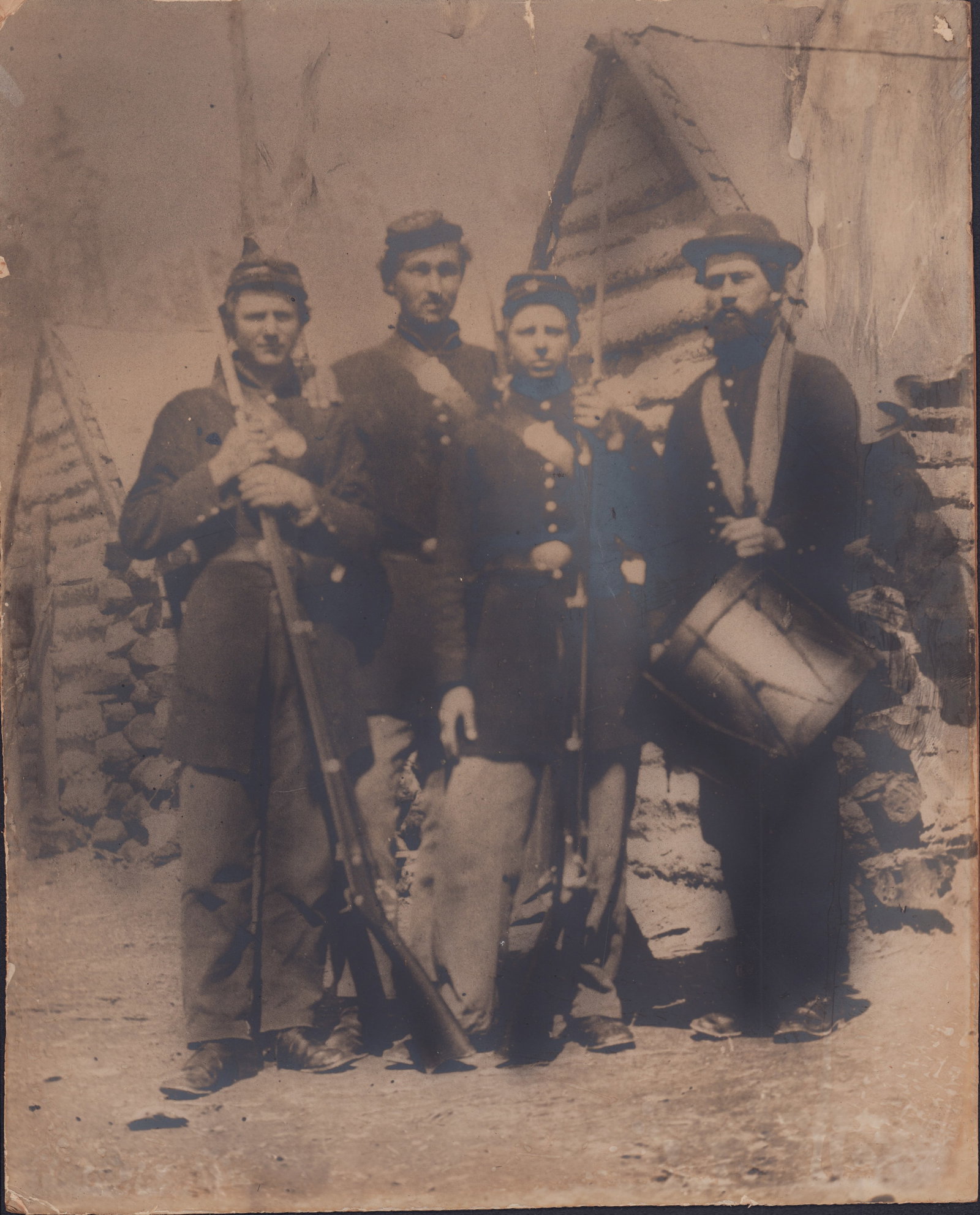 2pc Historical Civil War Soldiers and a Glass Plate Negative Photos (1 of 2)