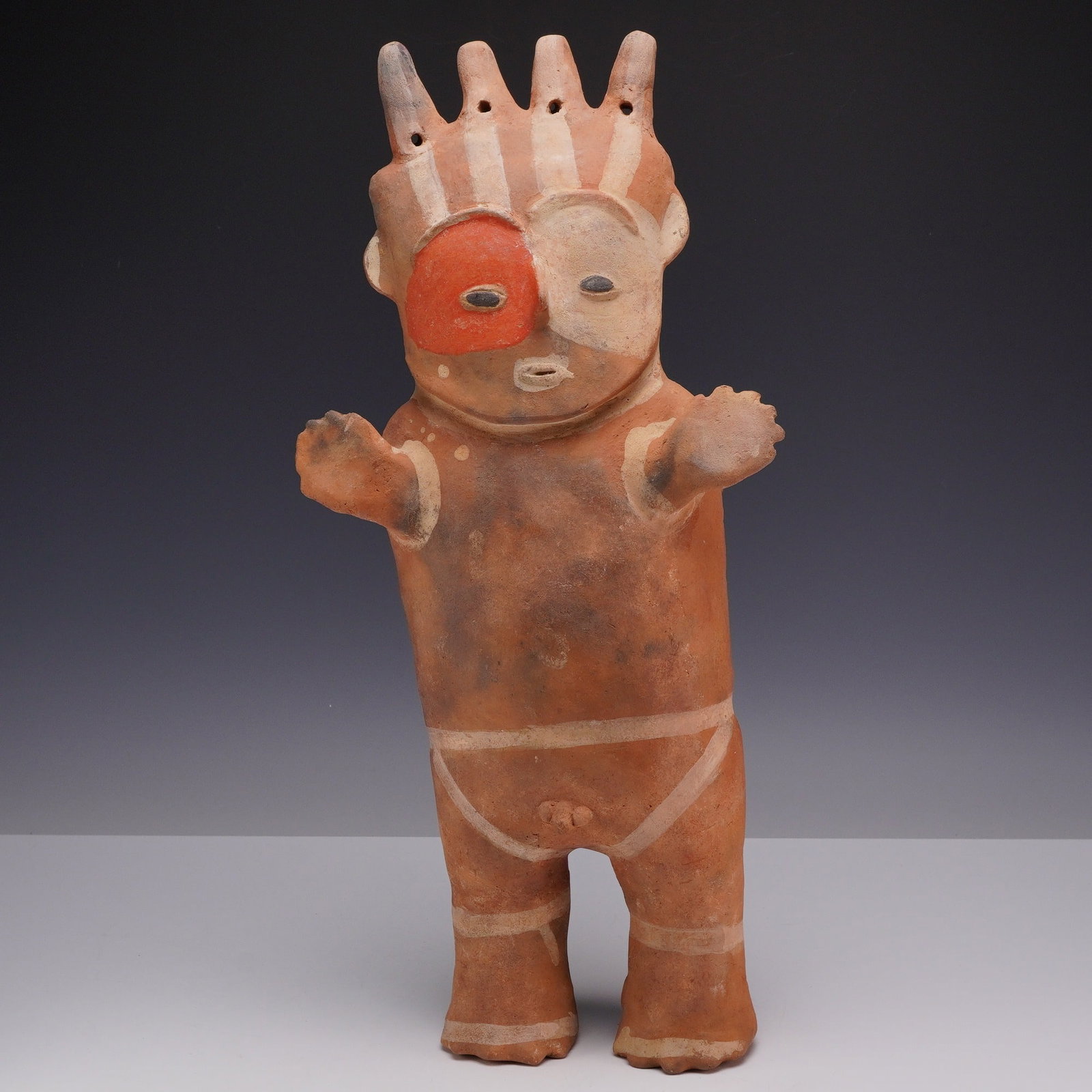 Pre-Columbian Nayarit Terracotta Standing Figure of a Man (1 of 4)