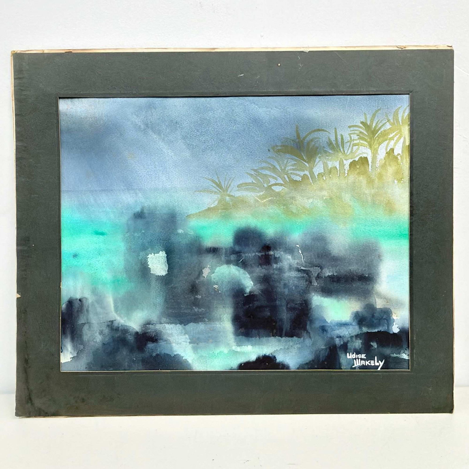 Udise Wakely, Storm in Yucatan, Isla Mujeres #1, Original Watercolor (1 of 4)