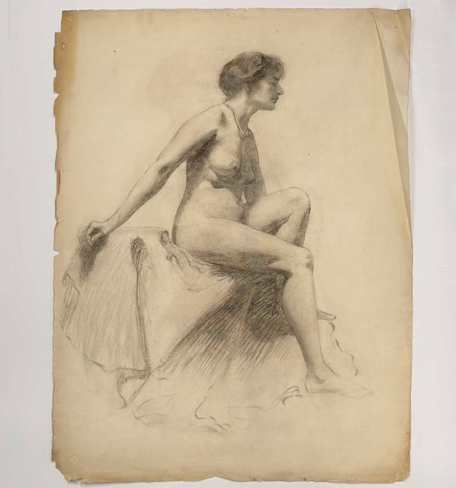 Angelo Comolli (Italian, 1863-1949), Seated Female Nude Study, ca. 1911-1913 (1 of 5)