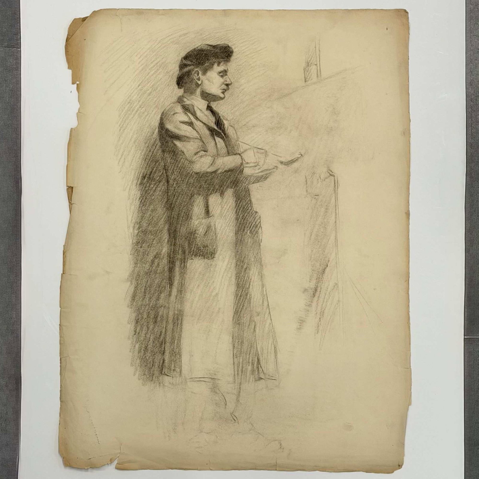 Angelo Comolli (Italian, 1863-1949), Study of an Artist at Work, Graphite on Paper (1 of 5)