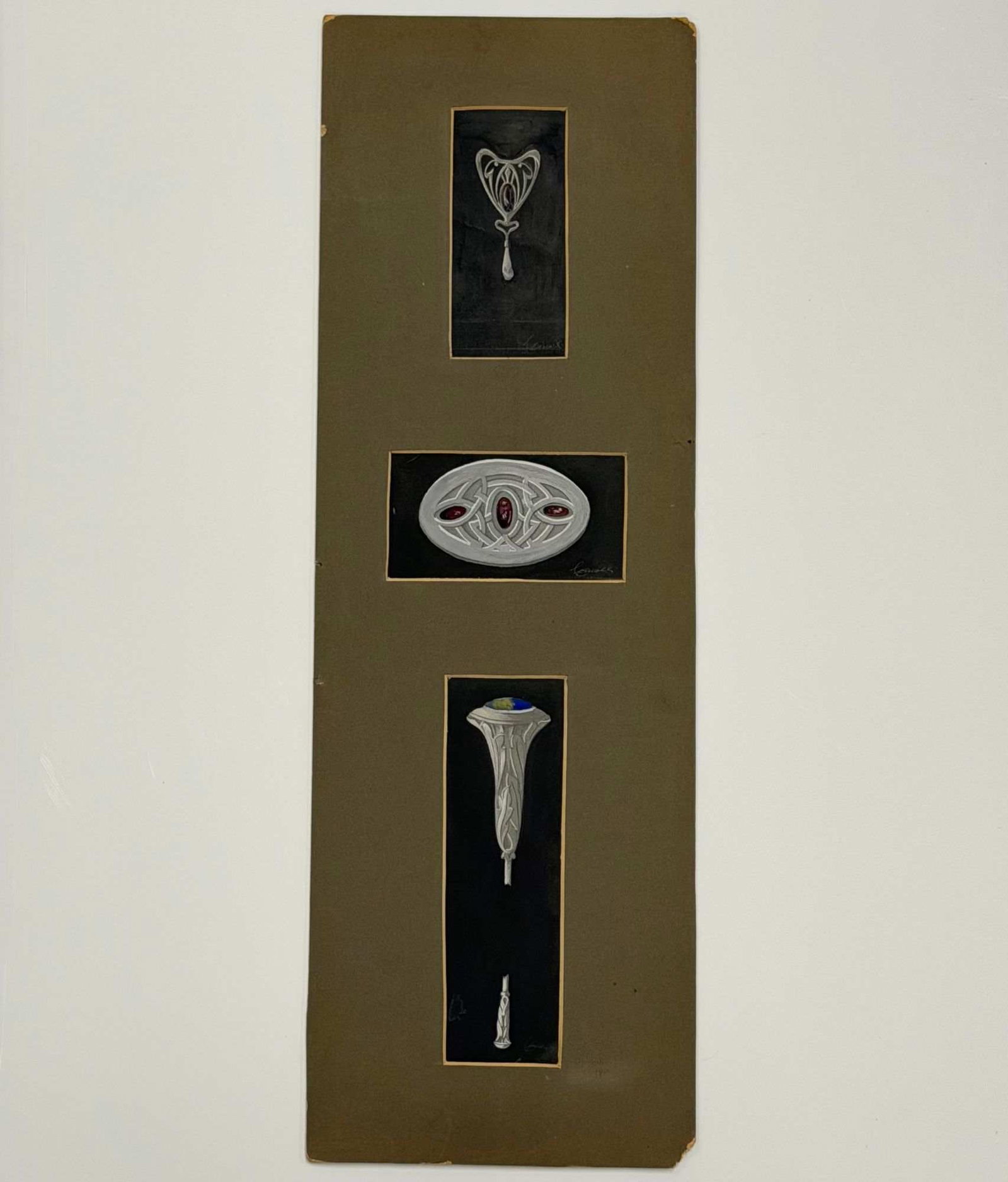 Angelo Comolli (Italian, 1863-1949), Trio of Jewelry Design Drawings, ca. 1911-1913 (1 of 7)