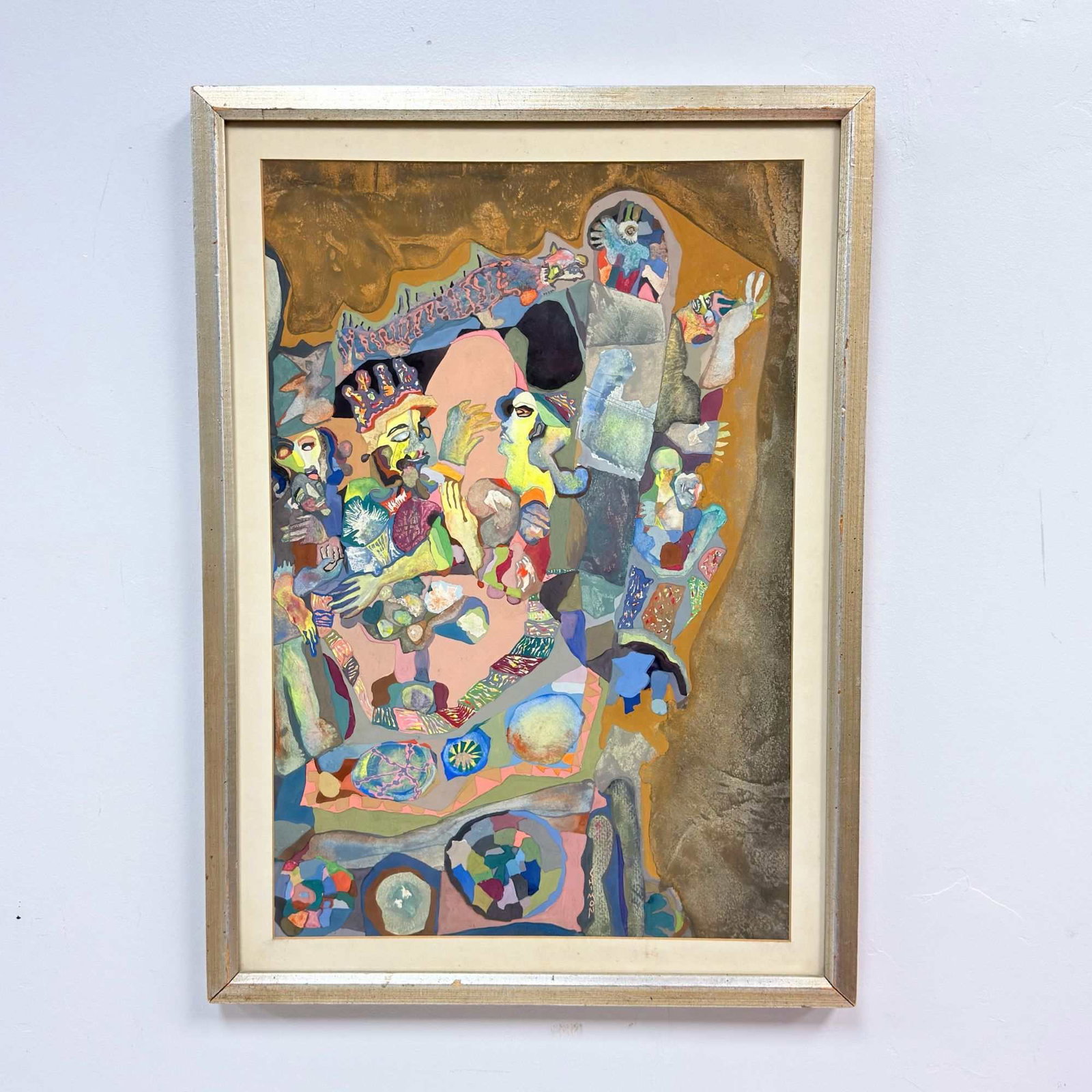 Paul Shimon (American, 1922-2011), Mixed Media Abstract Judaica Artwork (1 of 4)
