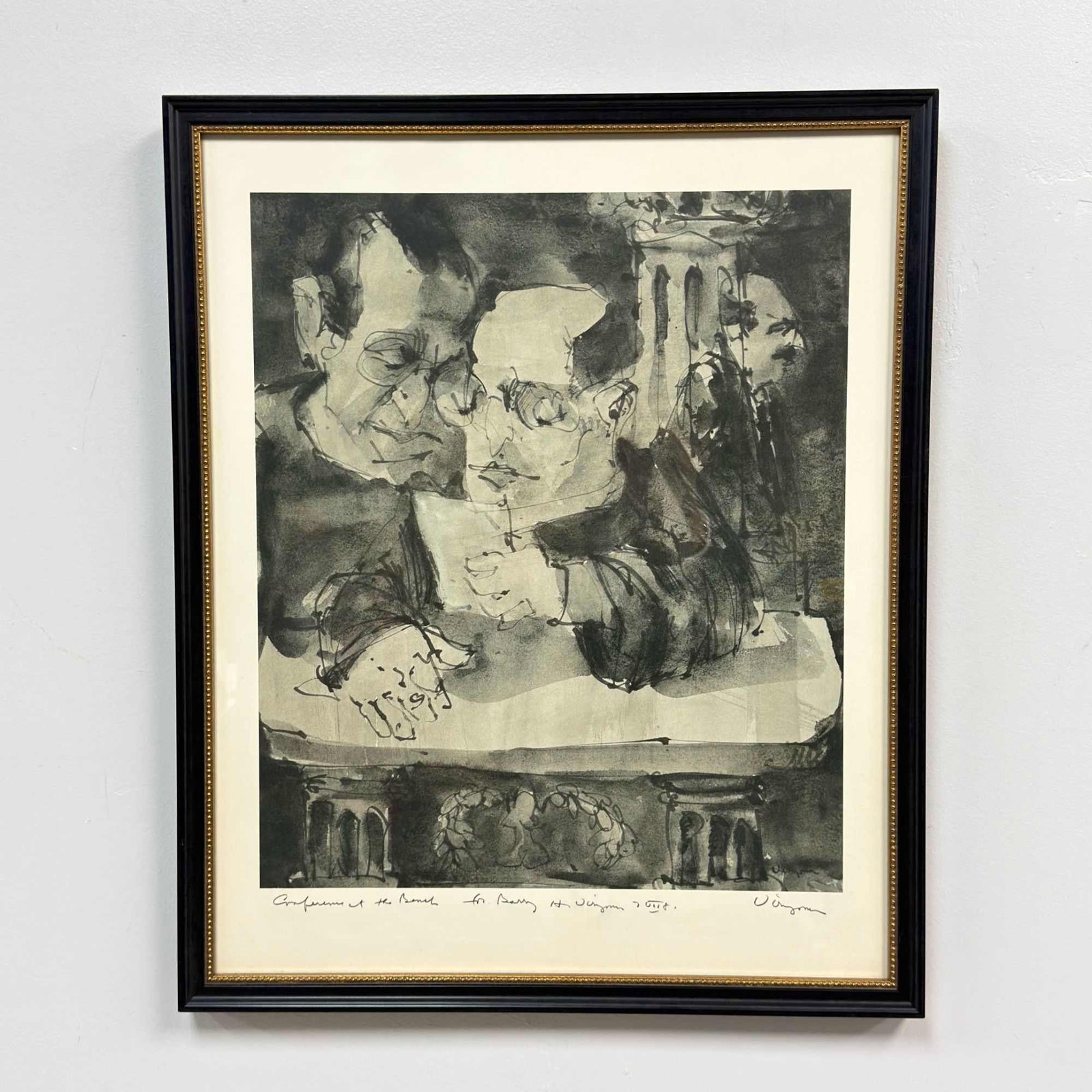 Hank Virgona (American, 1929-2019), Confessions at the Bench, Framed Print (1 of 4)