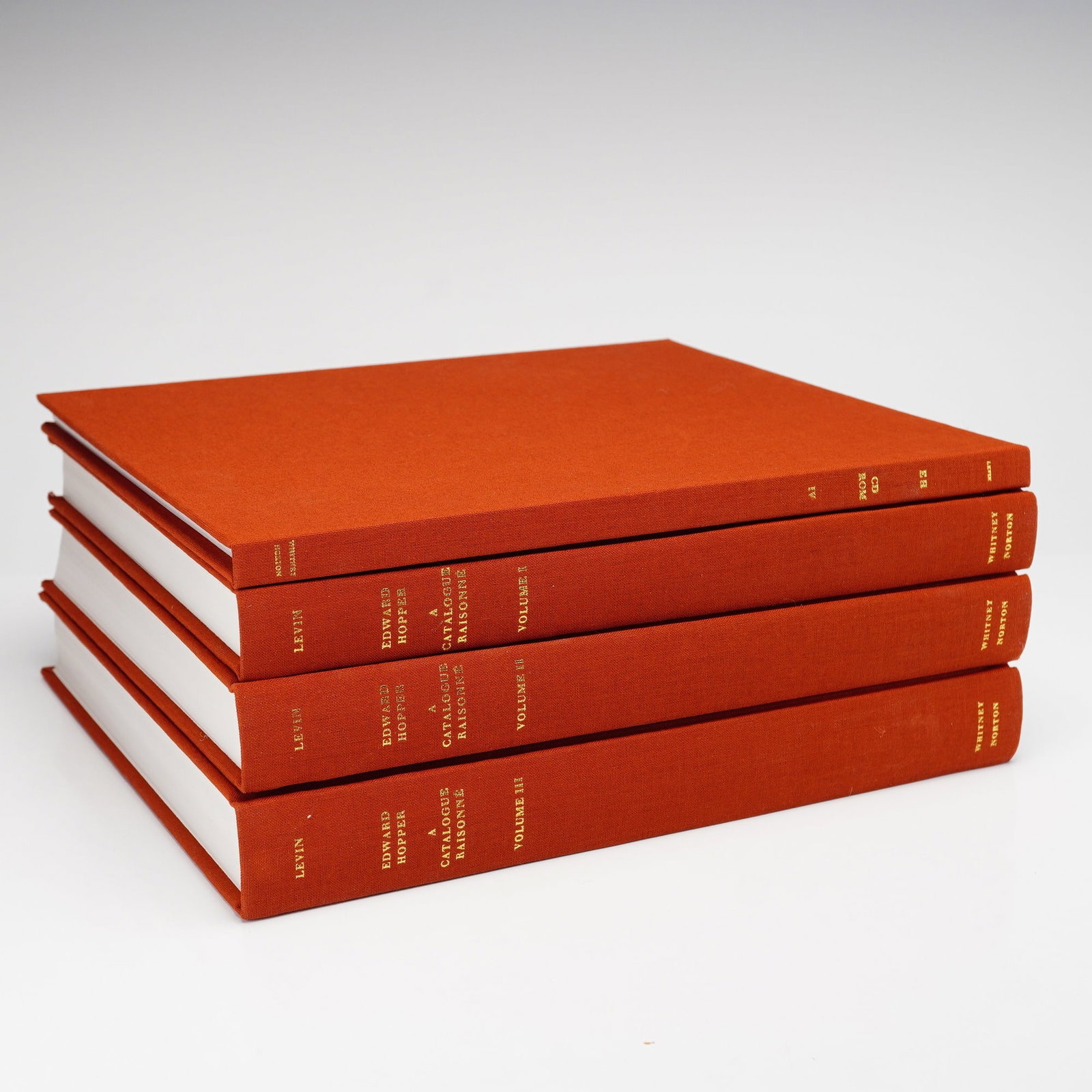 Levin, Gail. Edward Hopper: A Catalogue Raisonne, 4-Volume Set.: This is a 4-volume set titled Edward Hopper: A Catalogue Raisonne, authored by Gail Levin and published by the Whitney Museum of American Art in association with W. W. Norton and Company, New York and