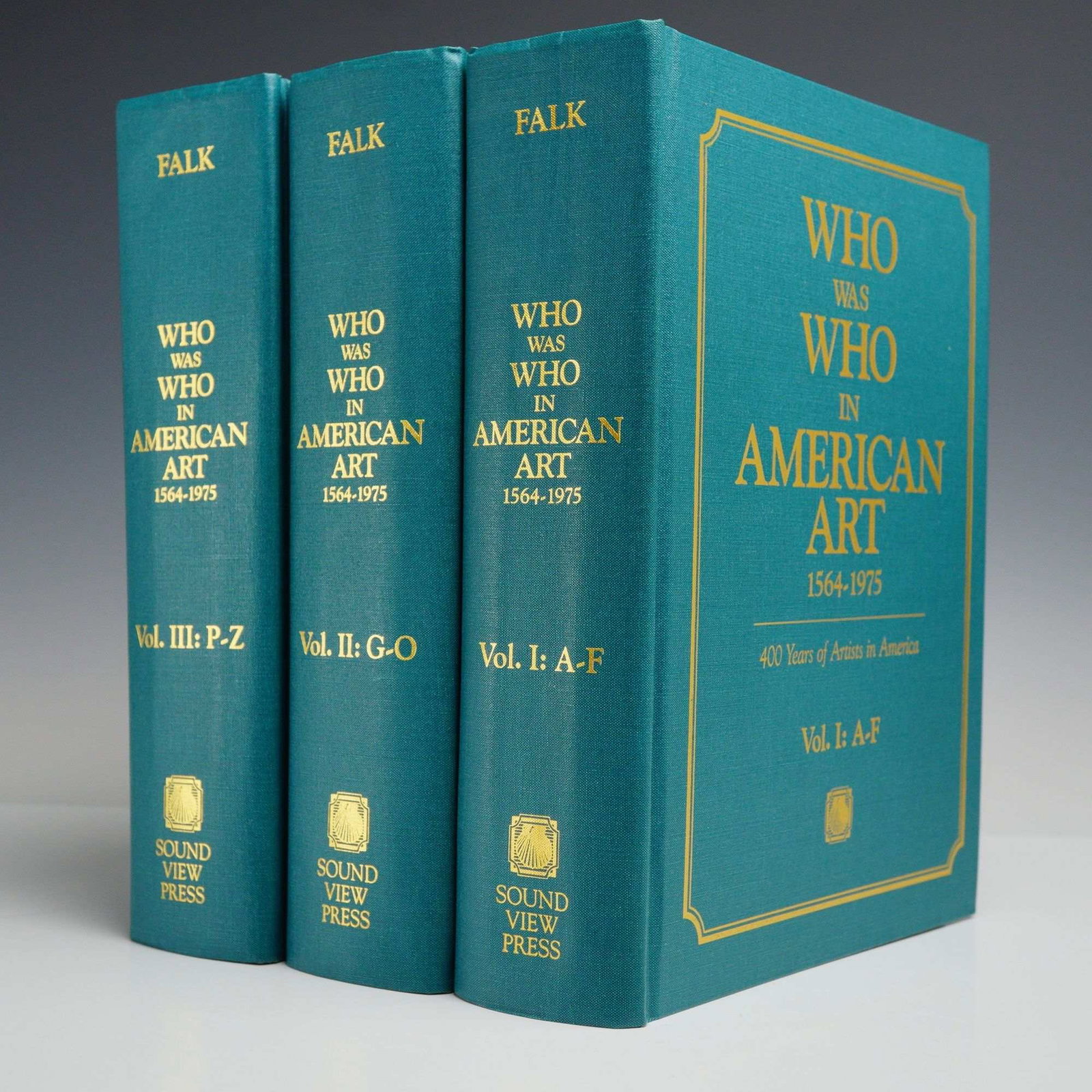 Three Volumes. Falk, Peter Hastings (Ed.). Who Was Who in American Art, 1564-1975. Sound View Press,: This set of 3pc hardcover art books constitutes the comprehensive biographical dictionary titled Who Was Who in American Art, 1564-1975: 400 Years of Artists in America. Edited by Peter Hastings Falk