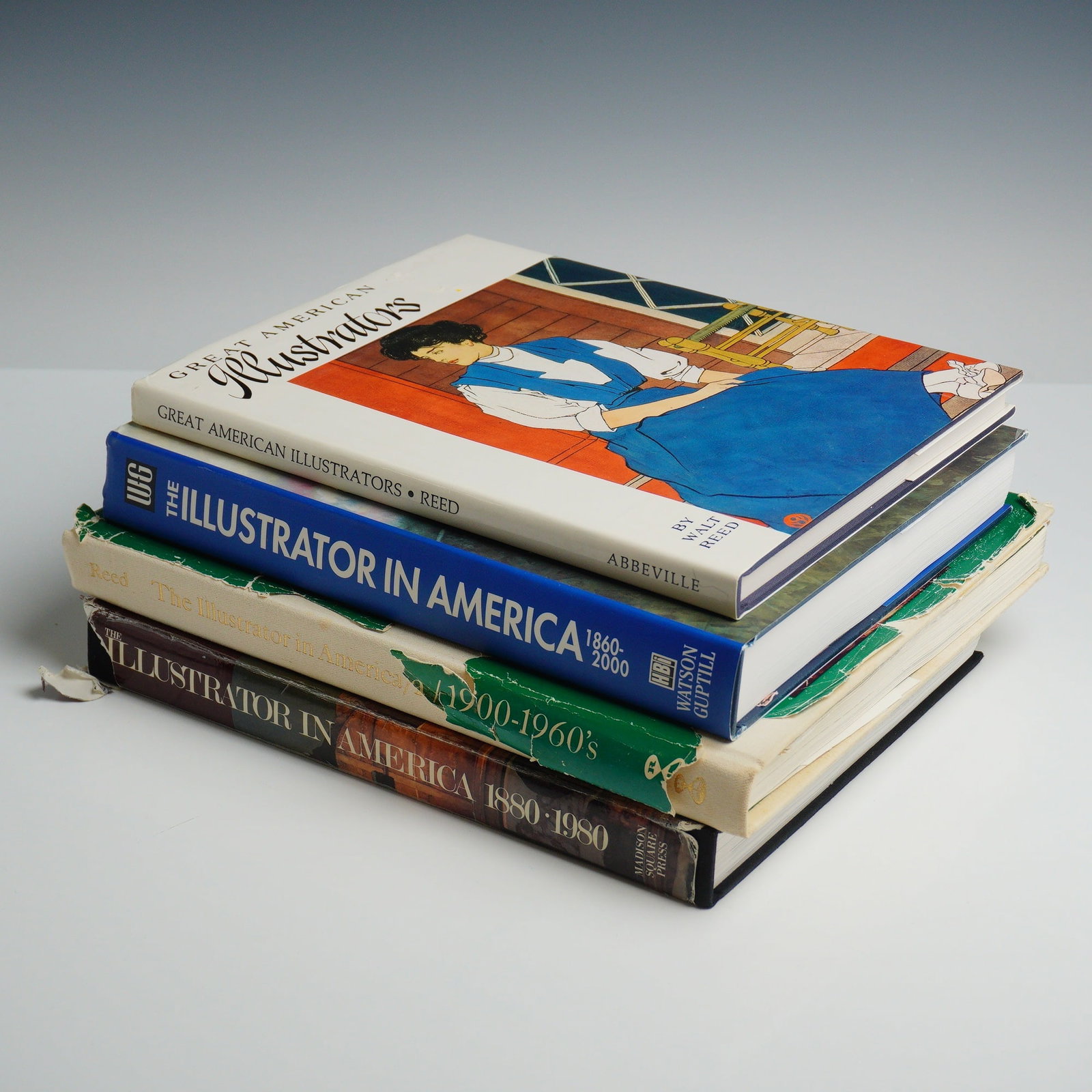 Lot of 4 Walt Reed Hardcover Books on American Illustrators, Various Publishers, 1966-2001 (1 of 4)