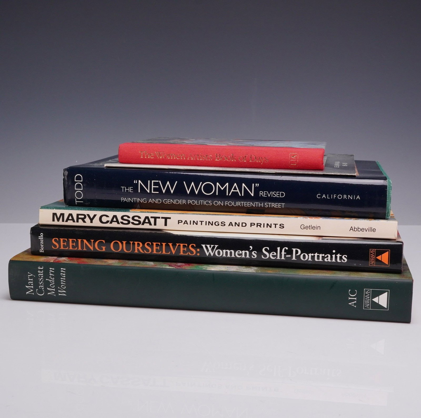 Lot of 6 Art History Books: This lot comprises six publications regarding women artists and gender politics in art. Included are several hardcover volumes with dust jackets: Mary Cassatt: Modern Woman, published by Harry N.