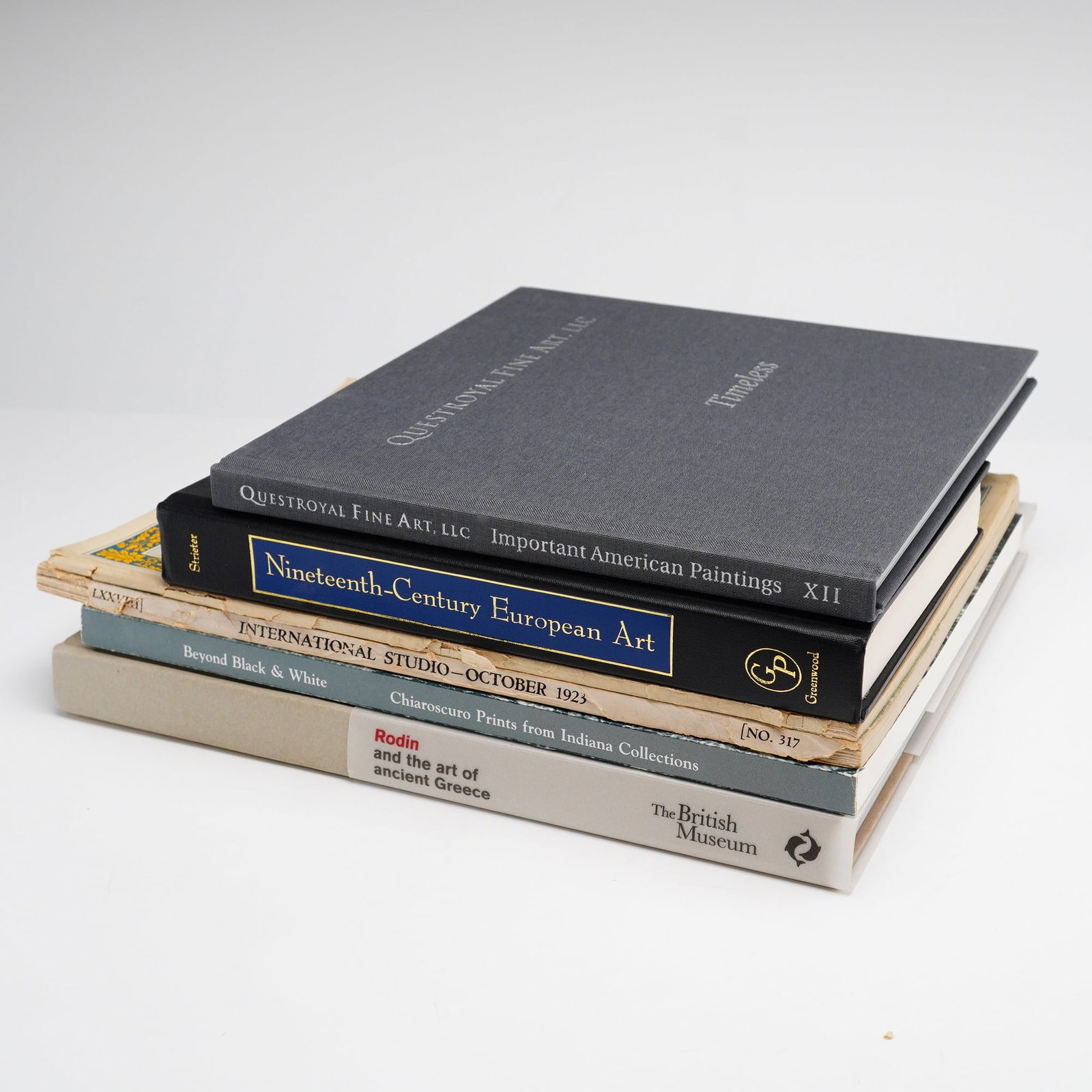 6pc Art Books and Periodicals: This collection of six art-related books and periodicals includes a variety of hardcover and trade paperbacks focusing on diverse art history topics. The lot features: Nineteenth-Century European