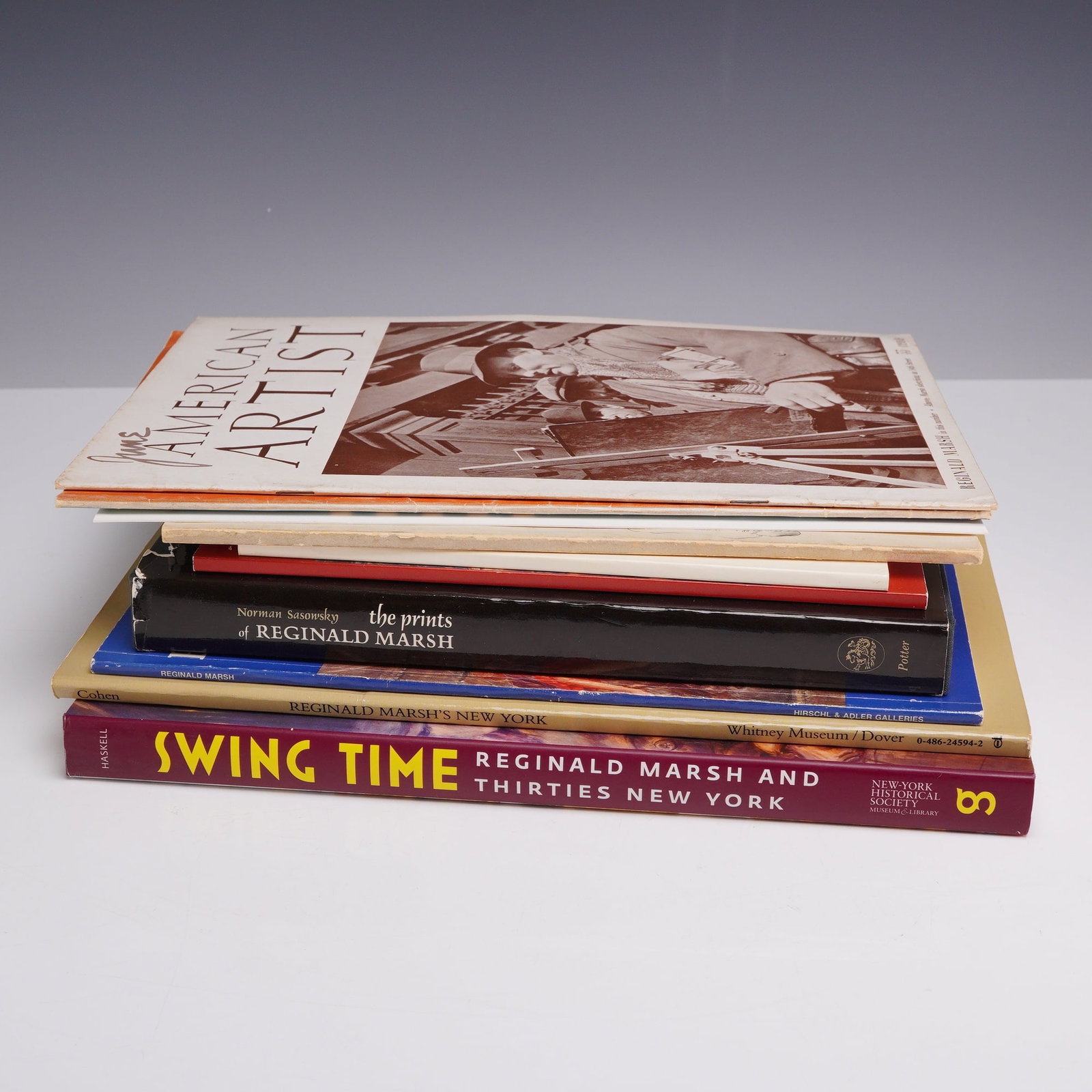 9pc Reginald Marsh Art Books and Periodicals, Multiple Publishers (1 of 5)