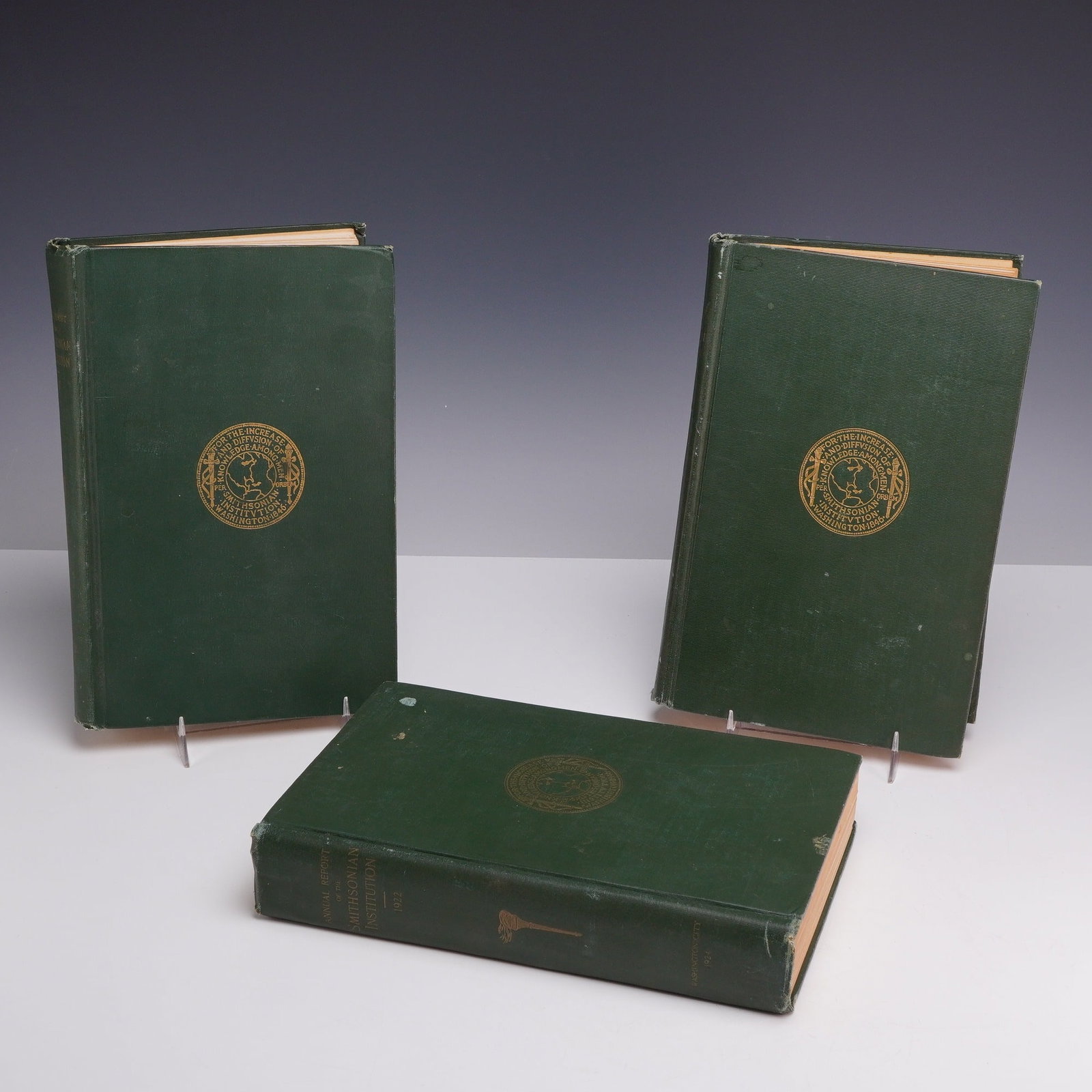 Lot of 3 Volumes. Smithsonian Institution. Annual Report of the Board of Regents. Government (1 of 5)
