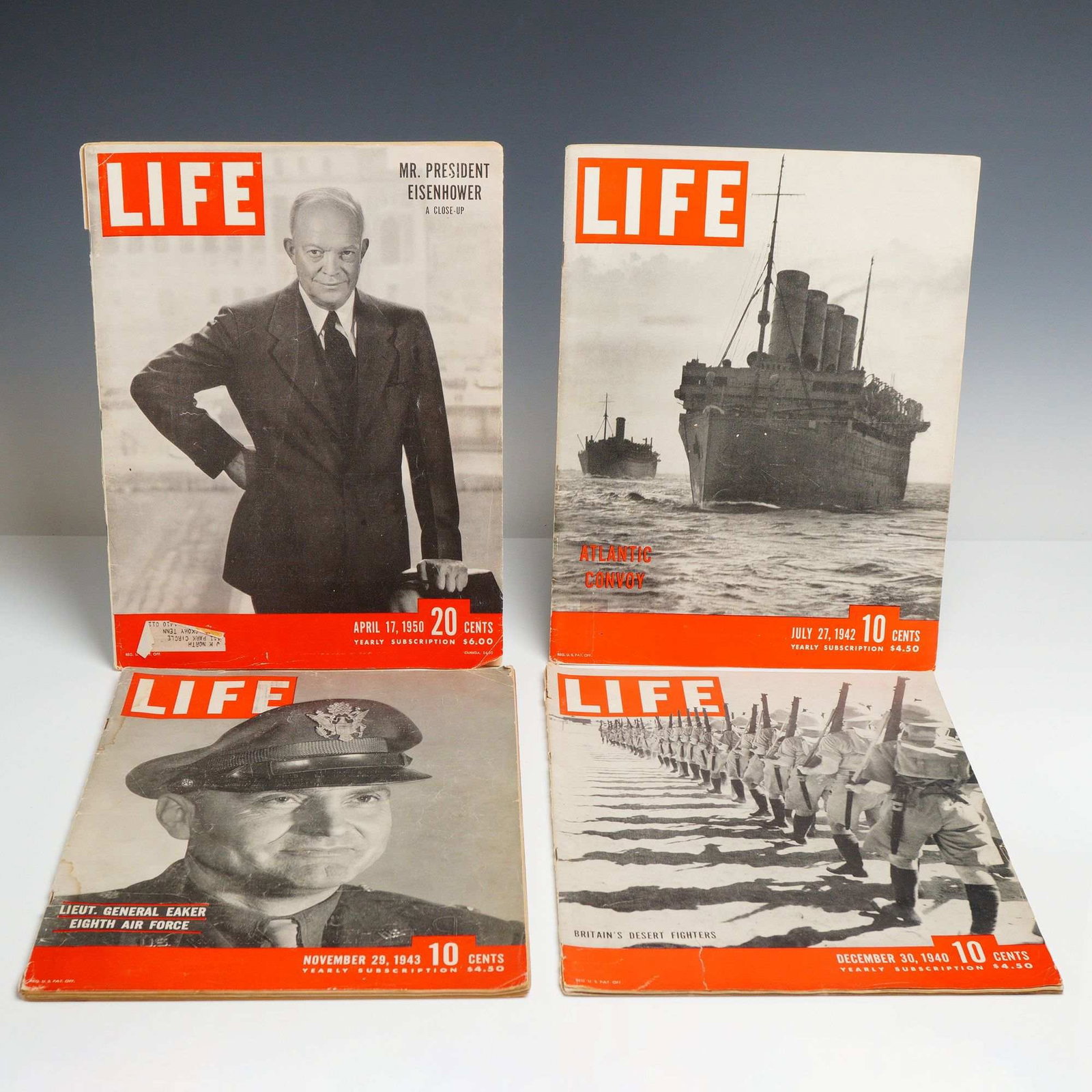 A Collection of Four Issues. LIFE Magazine. Time Inc., 1940-1950. (1 of 4)