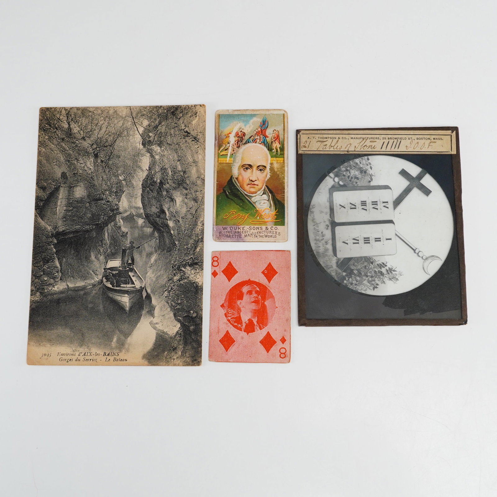 4pc Ephemera, IOOF Magic Lantern Slide and a Houdini Playing Card (1 of 3)