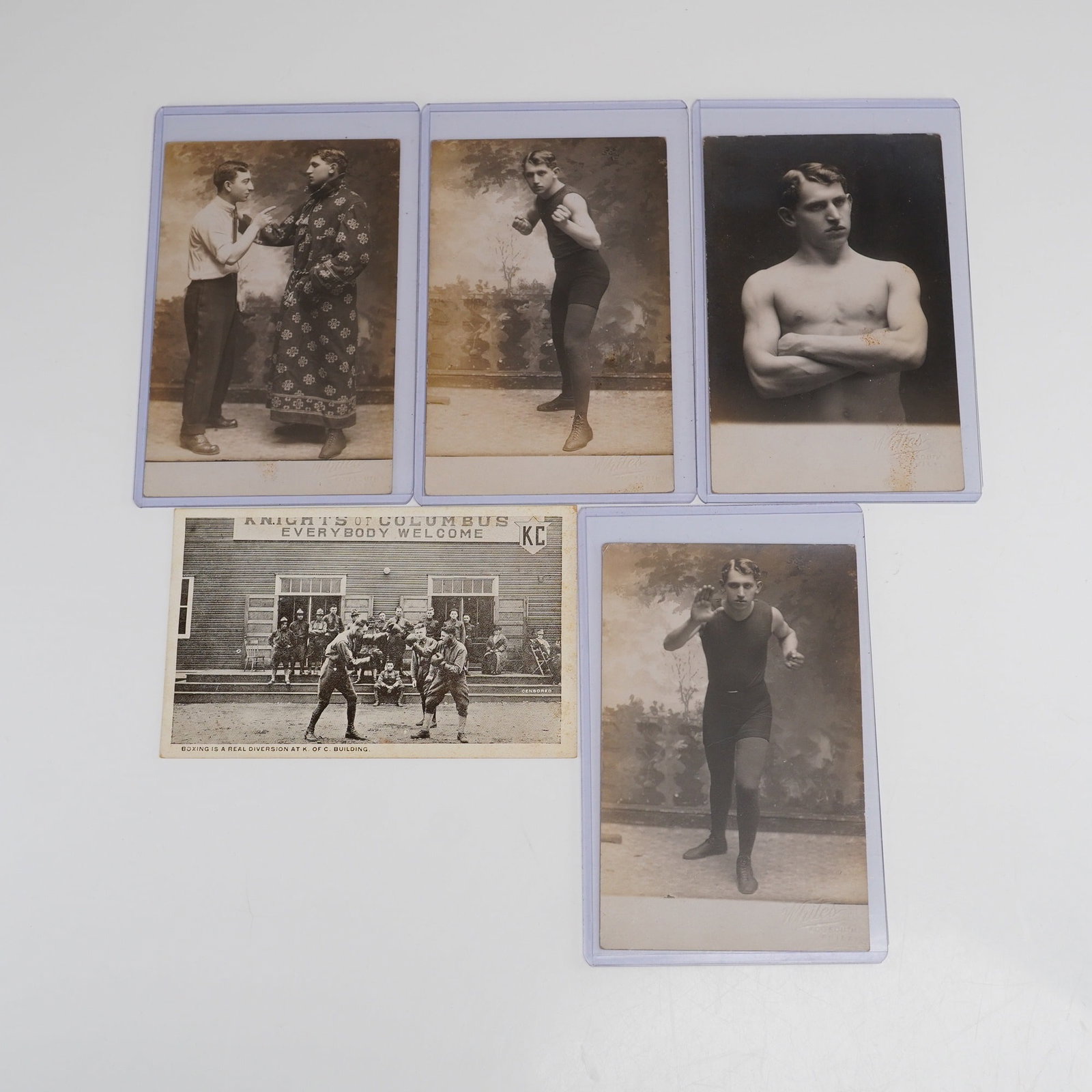5pc Boxing Photo Postcard Collection (1 of 3)