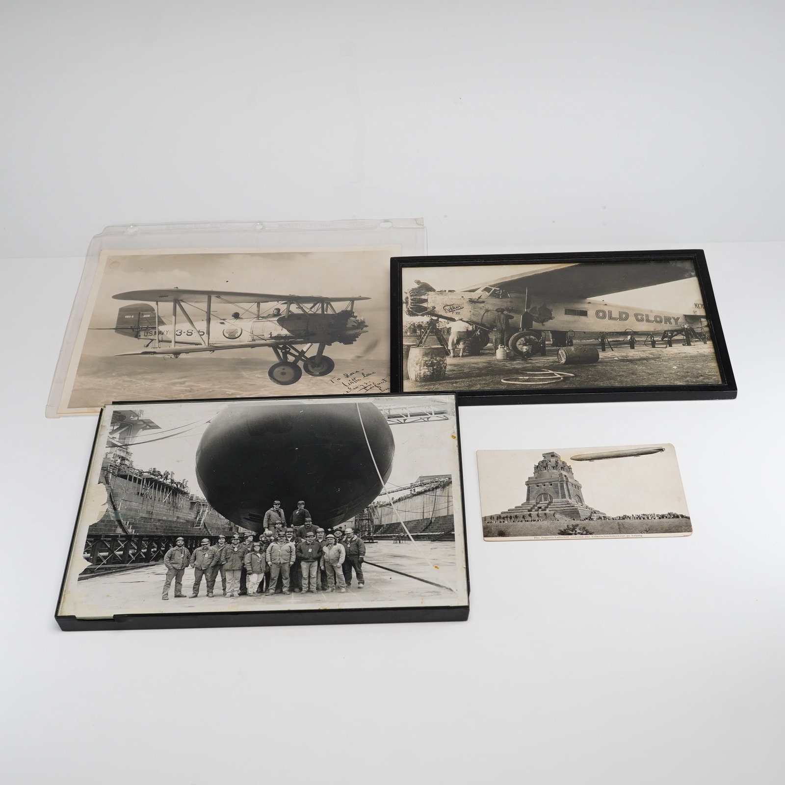 4pc 20th Century Aviation Themed Photographs and Postcard (1 of 4)