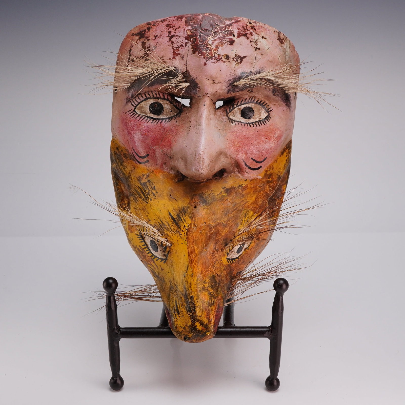 Mexican Guerrero Zompantle Wood Transformation Mask (1 of 3)