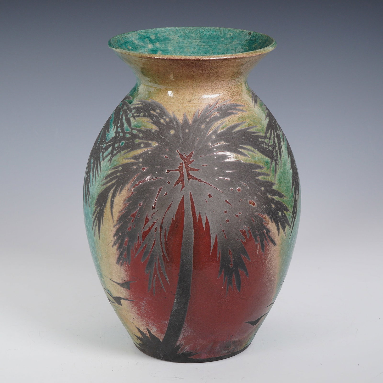DMW Fine Art Studio Raku Leaf Vase (1 of 6)