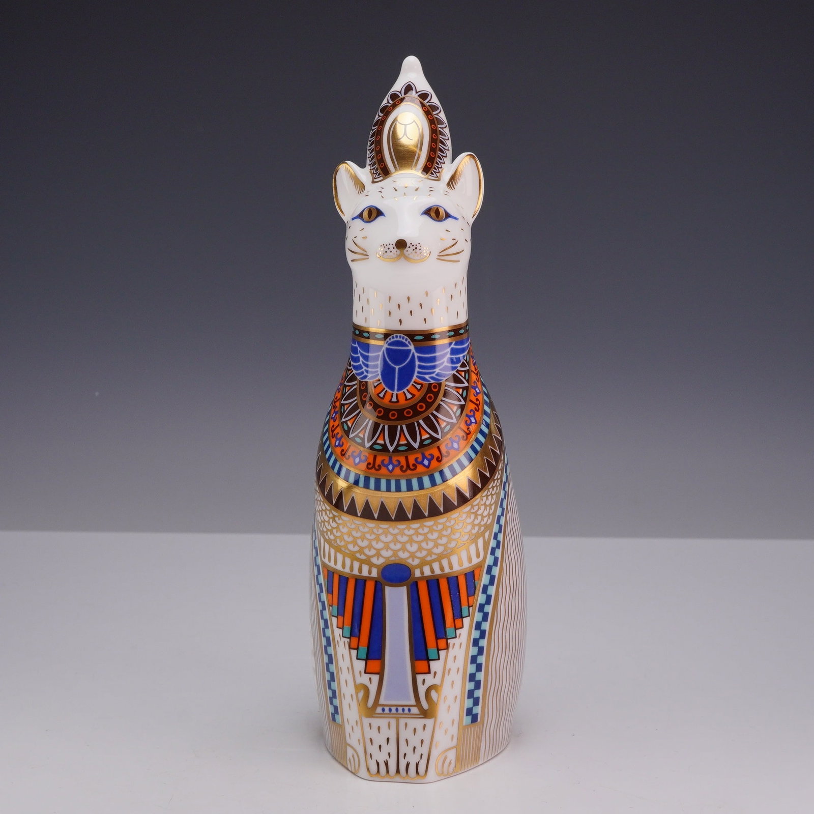 Royal Crown Derby English Bone China Figurine, Royal Cats Egyptian (1 of 3)