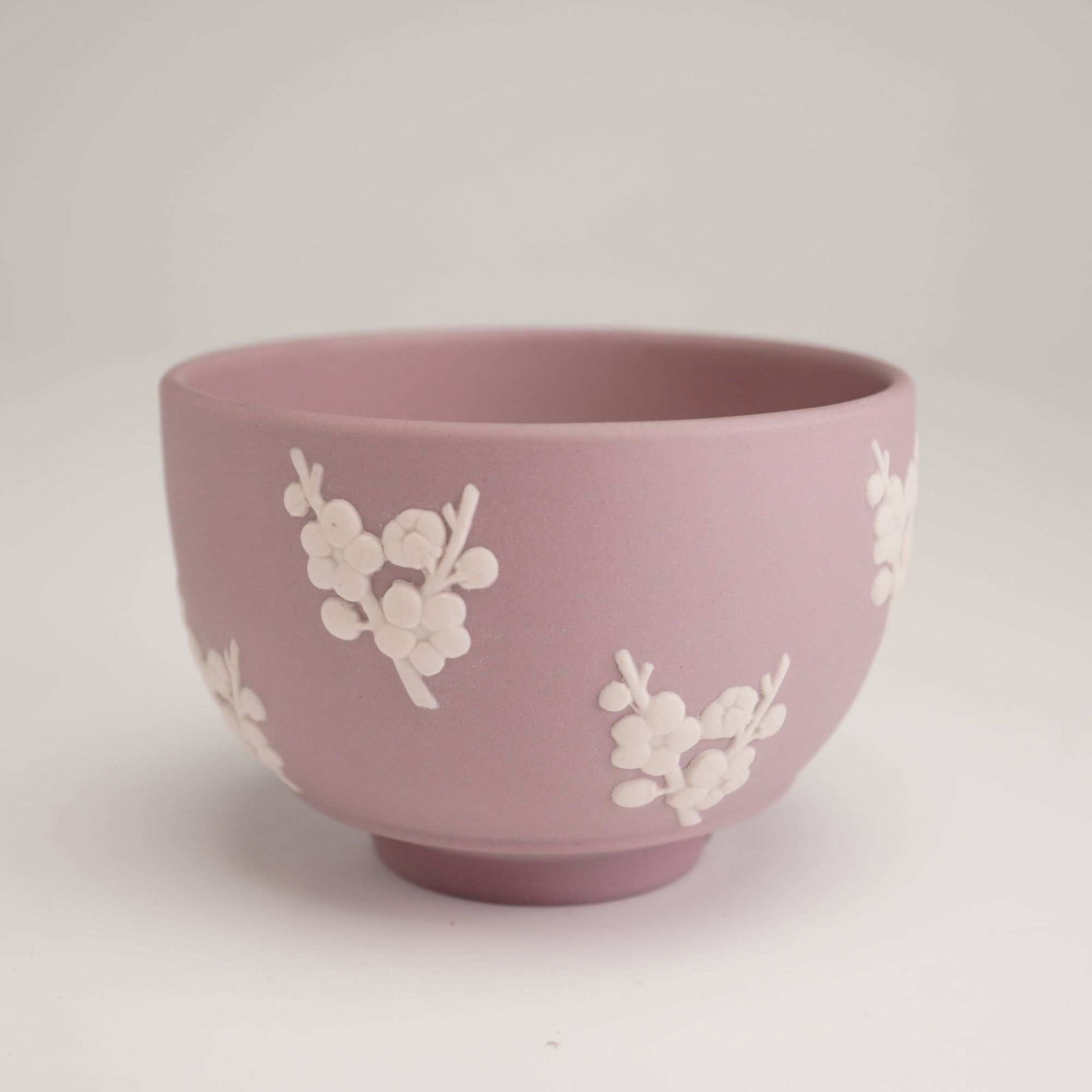 Wedgwood Lilac Jasperware Miniature Open Sugar Bowl, Primrose Pattern (1 of 4)