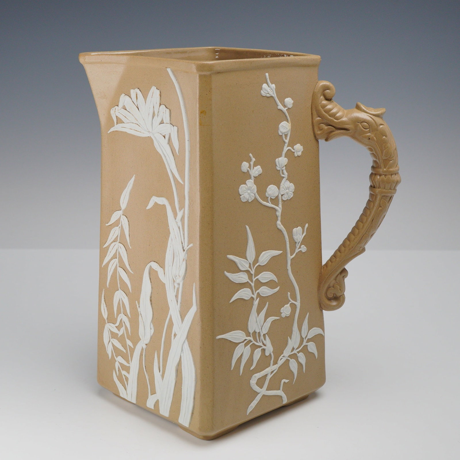 Attributed to Dudson Dragon-Handled Stoneware Pitcher - 2