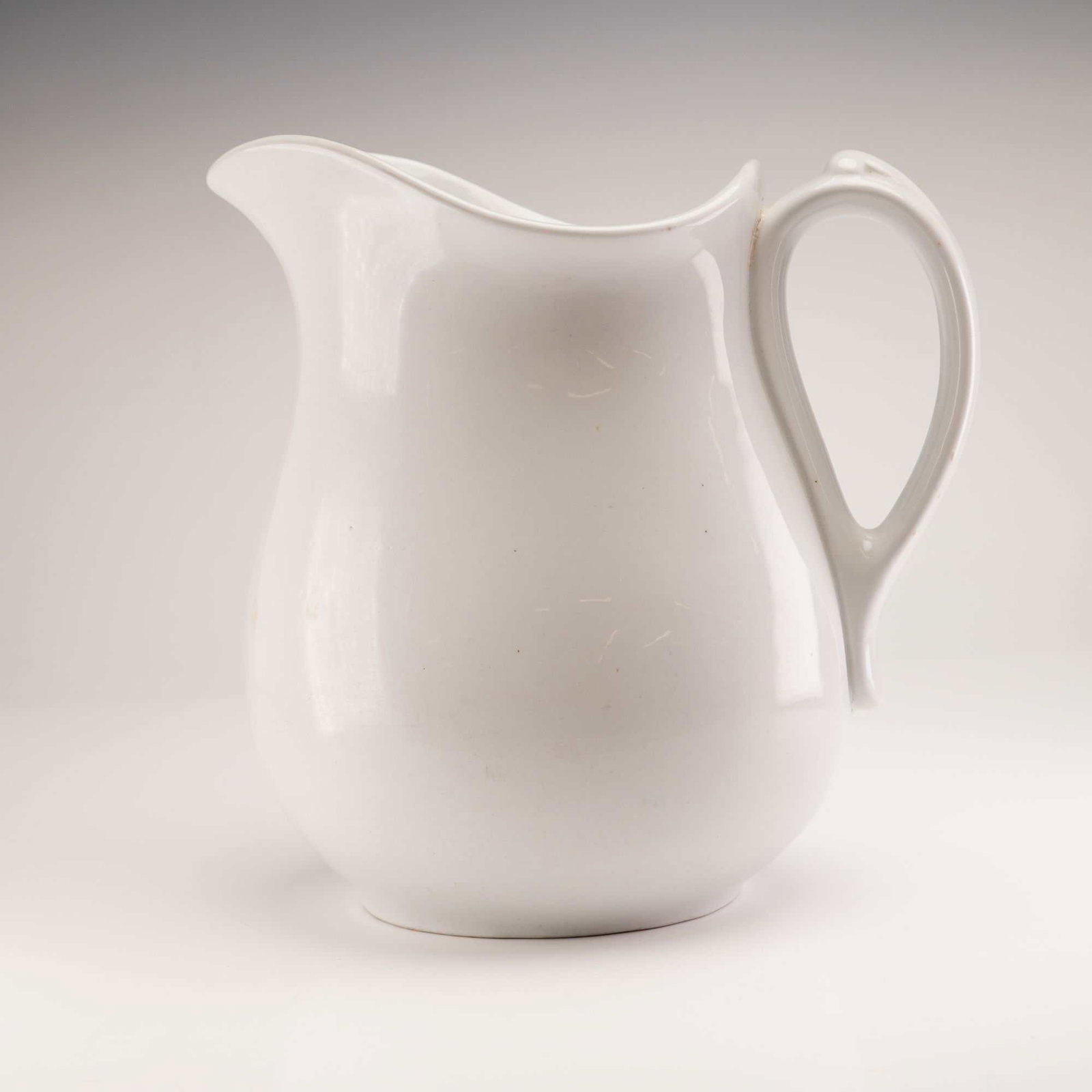 Antique J.W. Pankhurst and Co White Ironstone Pitcher (1 of 3)