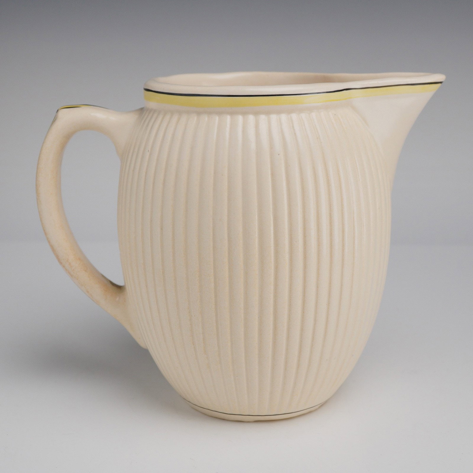 Universal Cambridge Pottery Milk Pitcher, Yellow Cattails (1 of 4)