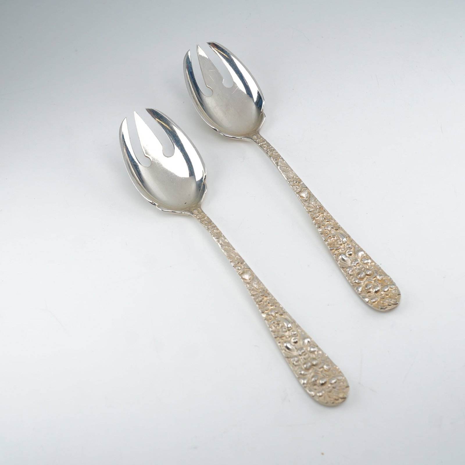 2pc Kirk Stieff Sterling Silver Ice Cream Forks, Stieff Rose (1 of 3)
