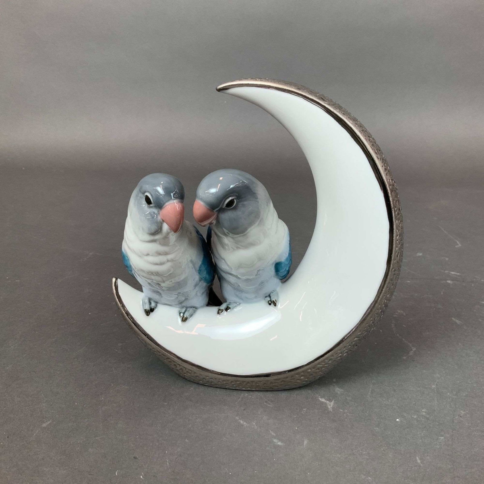 Lladro Figurine, Fly Me To The Moon Silver Anniversary Birds 01008789 (1 of 3)