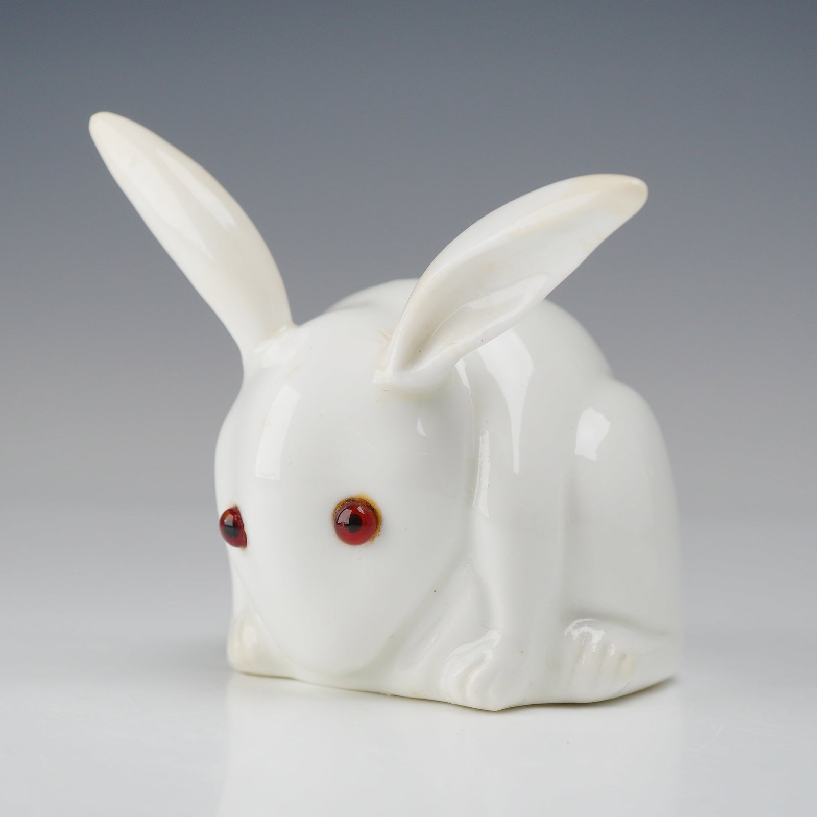 Bernard Moore White Glazed Porcelain Rabbit Figurine (1 of 4)