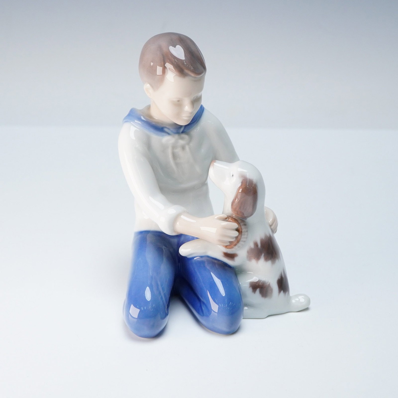 Bing and Grondahl Porcelain Figurine, Boy with Dog, Model No. 2334 (1 of 3)