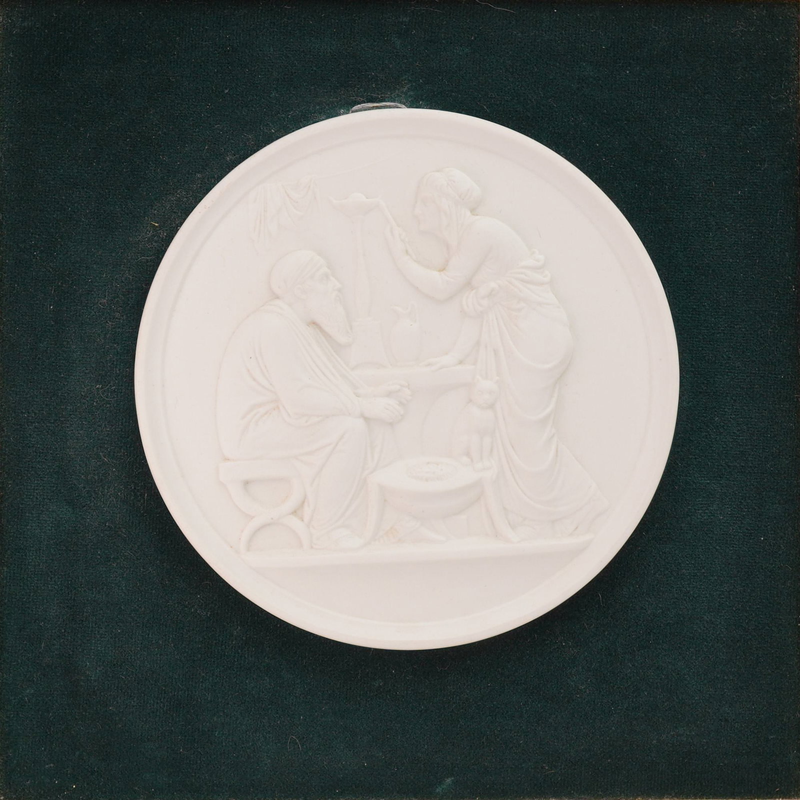 B&G Bisque Porcelain Four Seasons Plaque Winter (1 of 5)
