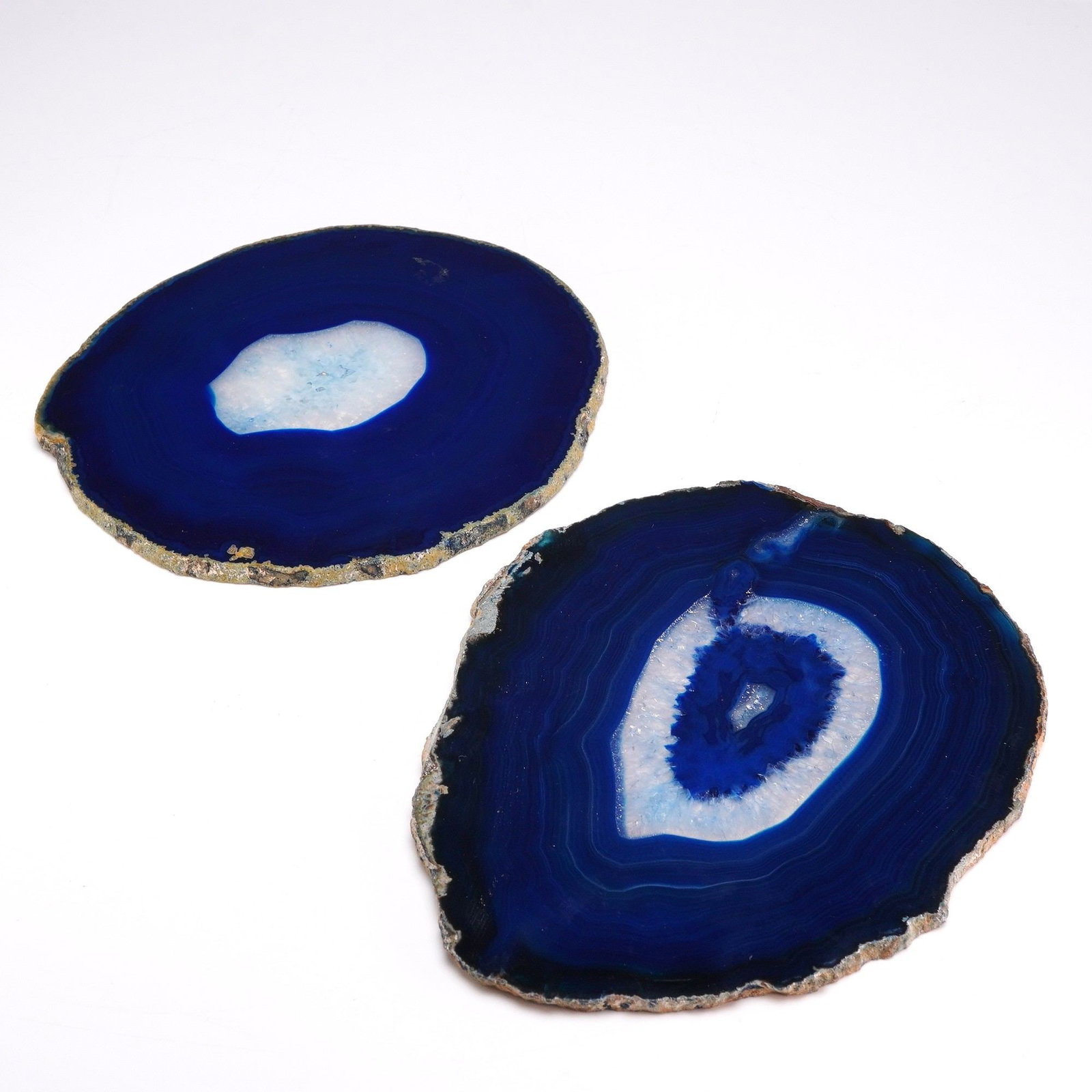 2pc Blue Agate Slices - 4