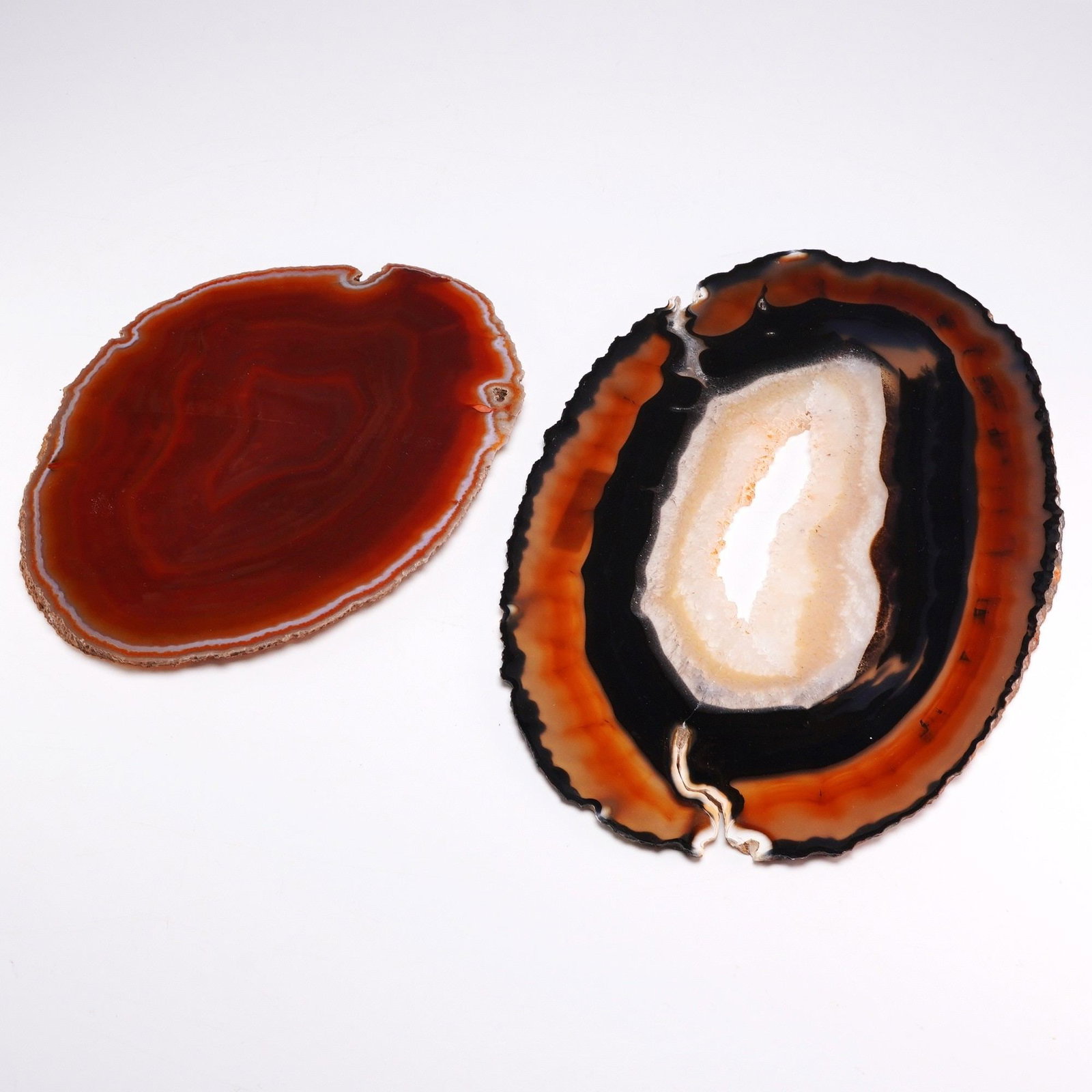 2pc Polished Agate Geode Slices (1 of 3)