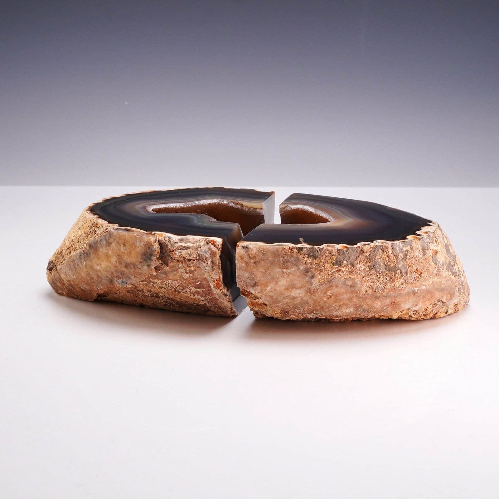 Pair of Polished Natural Agate Geode Book Ends (1 of 4)