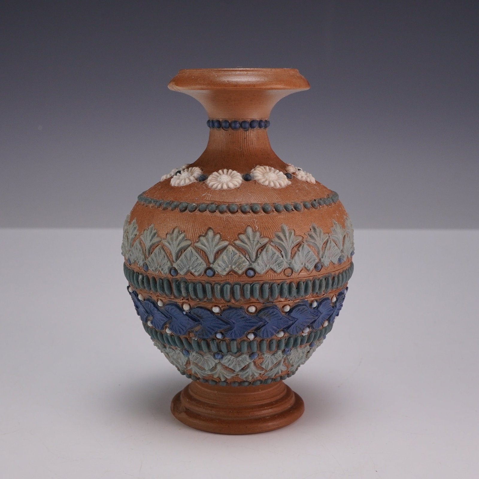 Doulton Lambeth Silicon Ware Stoneware Vase, Dated 1882 (1 of 3)