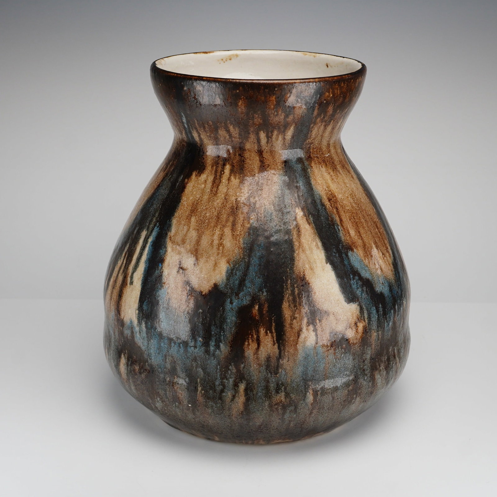 Mid-Century Style Drip-Glazed Studio Pottery Vase (1 of 3)
