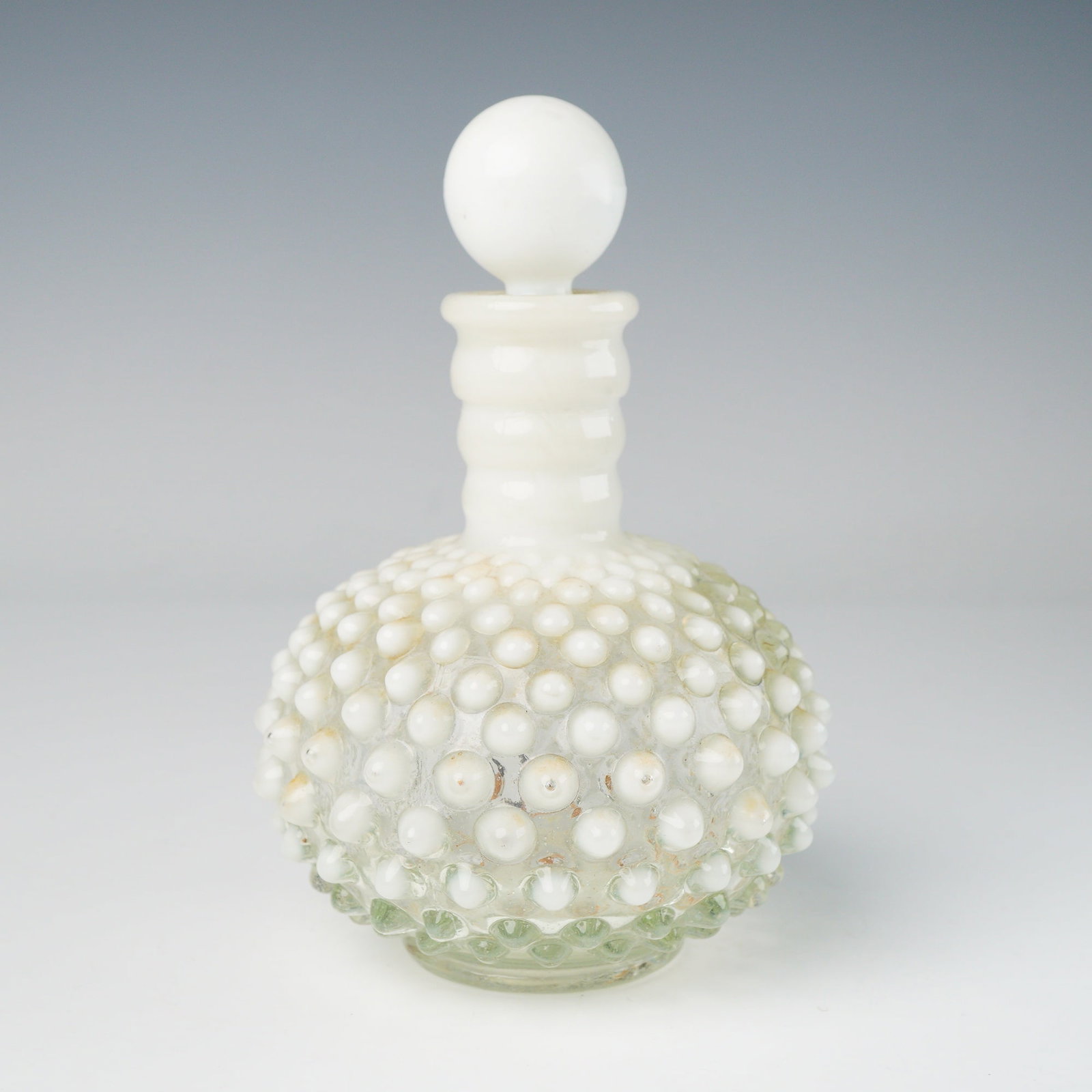 Fenton Hobnail Opalescent White Wrisley Perfume Bottle and Stopper (1 of 5)