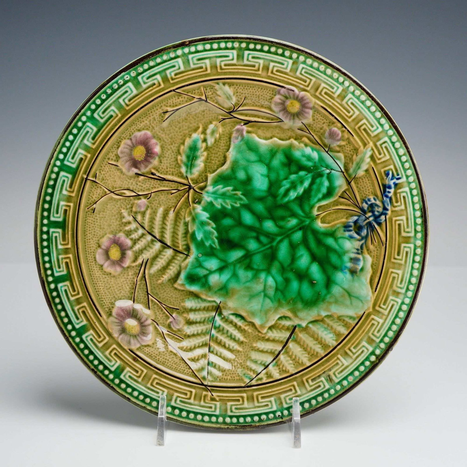 Majolica Botanical Relief Plate (1 of 3)