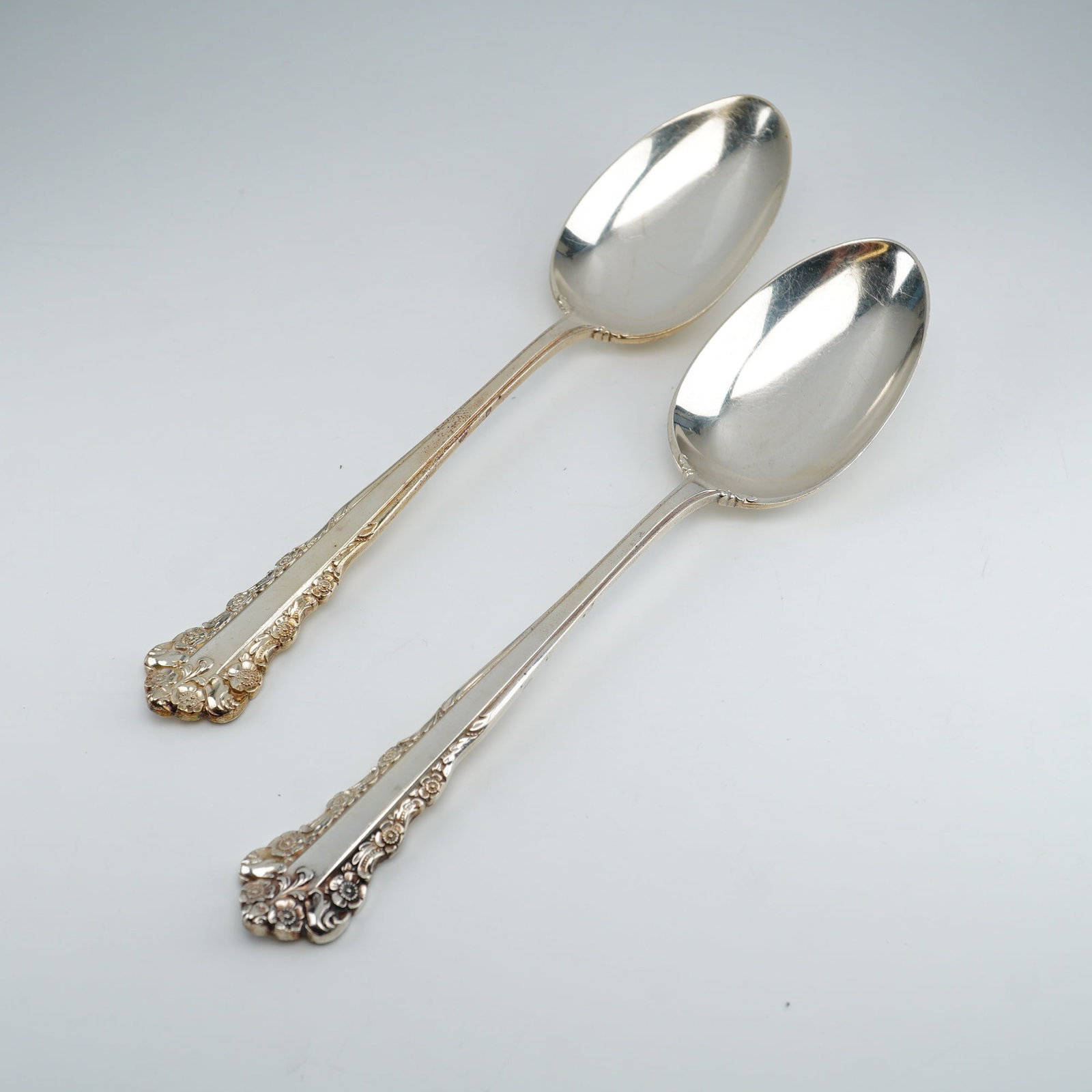 2pc Lunt Sterling Silver Oval Soup Spoons, Belle Meade (1 of 4)
