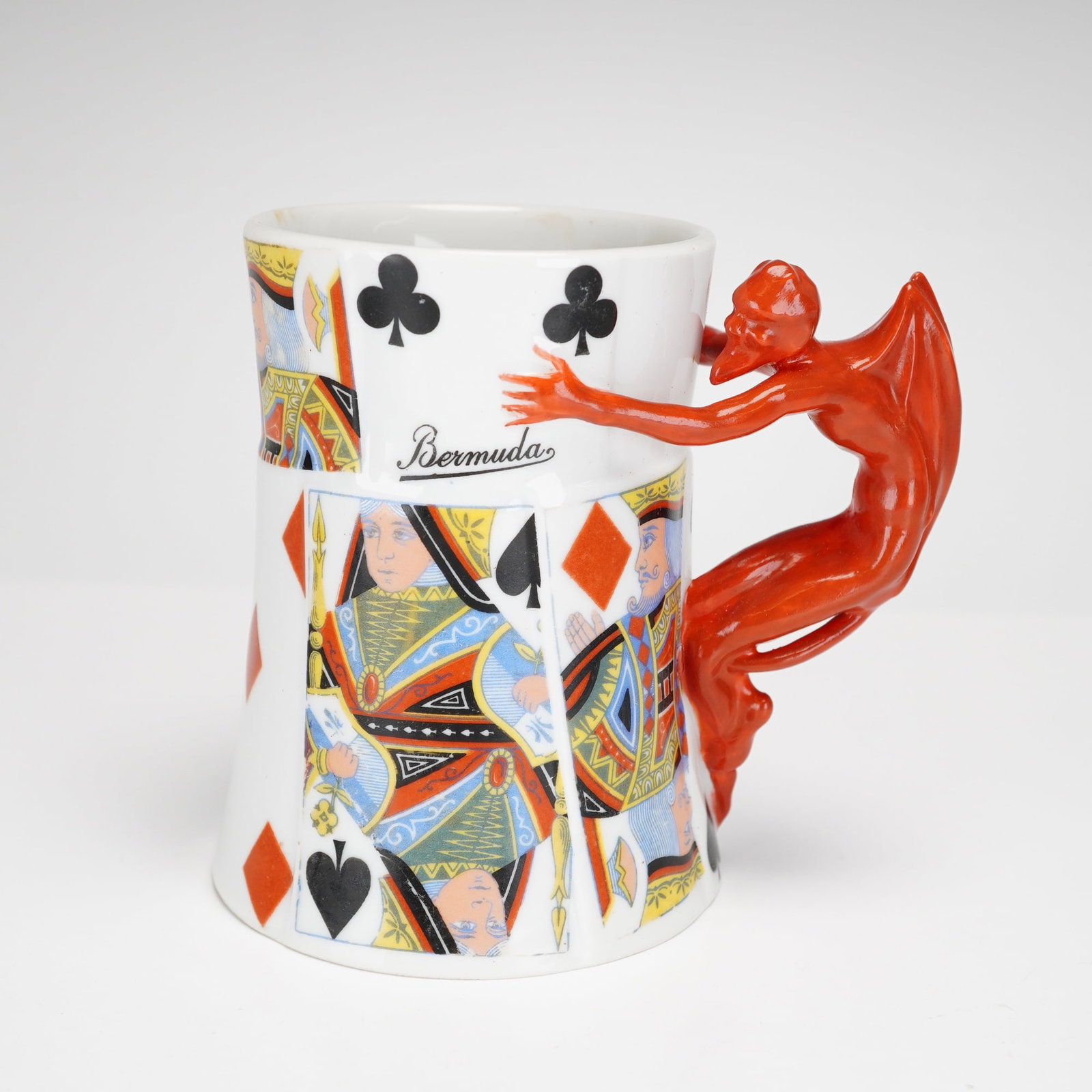 Royal Bayreuth Red Devil and Playing Cards Bermuda Porcelain Mug (1 of 4)