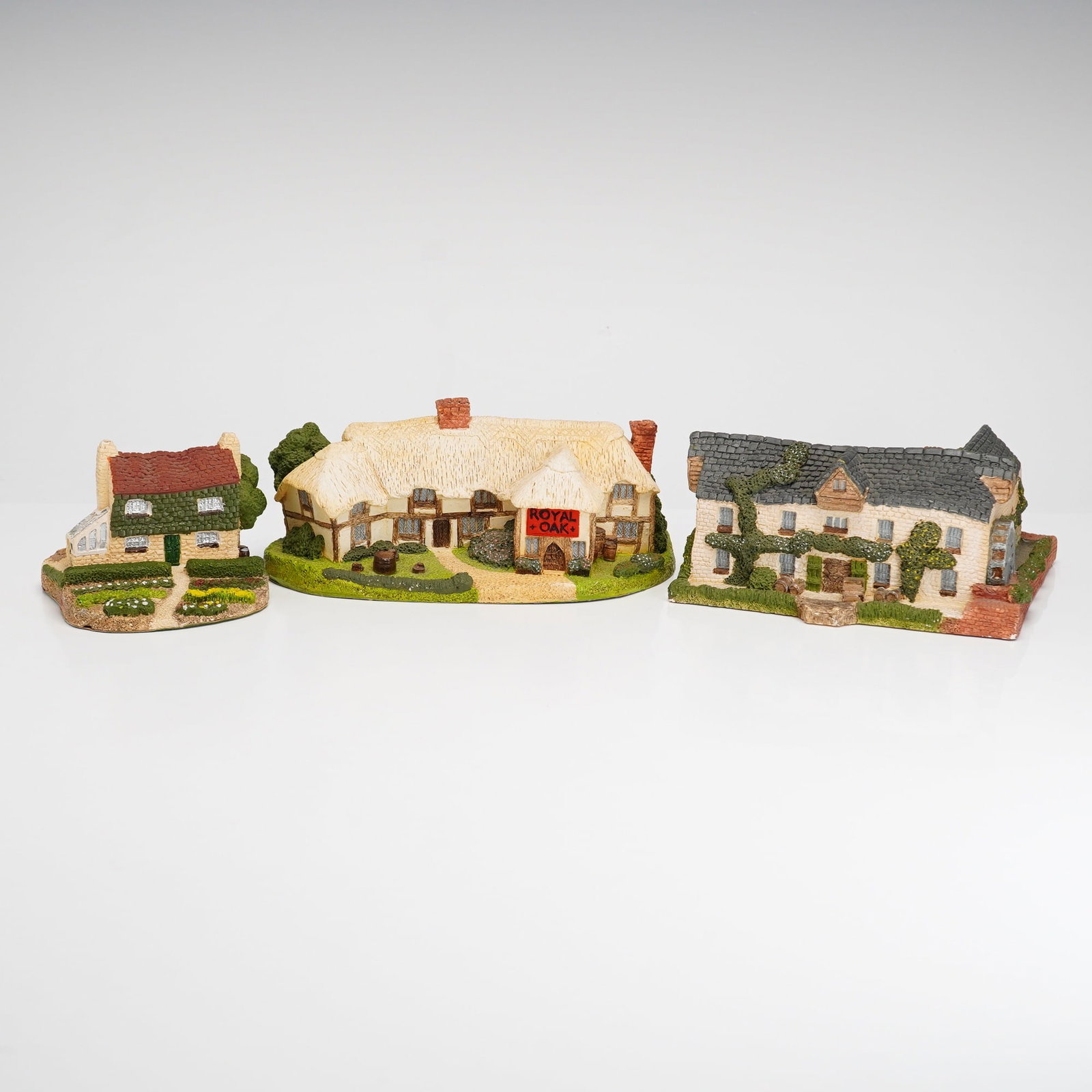 Three Royal Doulton Hand Painted Miniature Village Buildings (1 of 3)