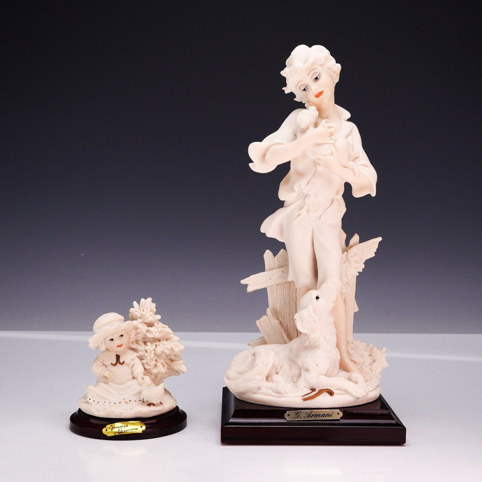 2pc Giuseppe Armani Florence Sculture d'Arte Matte White Porcelain Figurines (1 of 5)