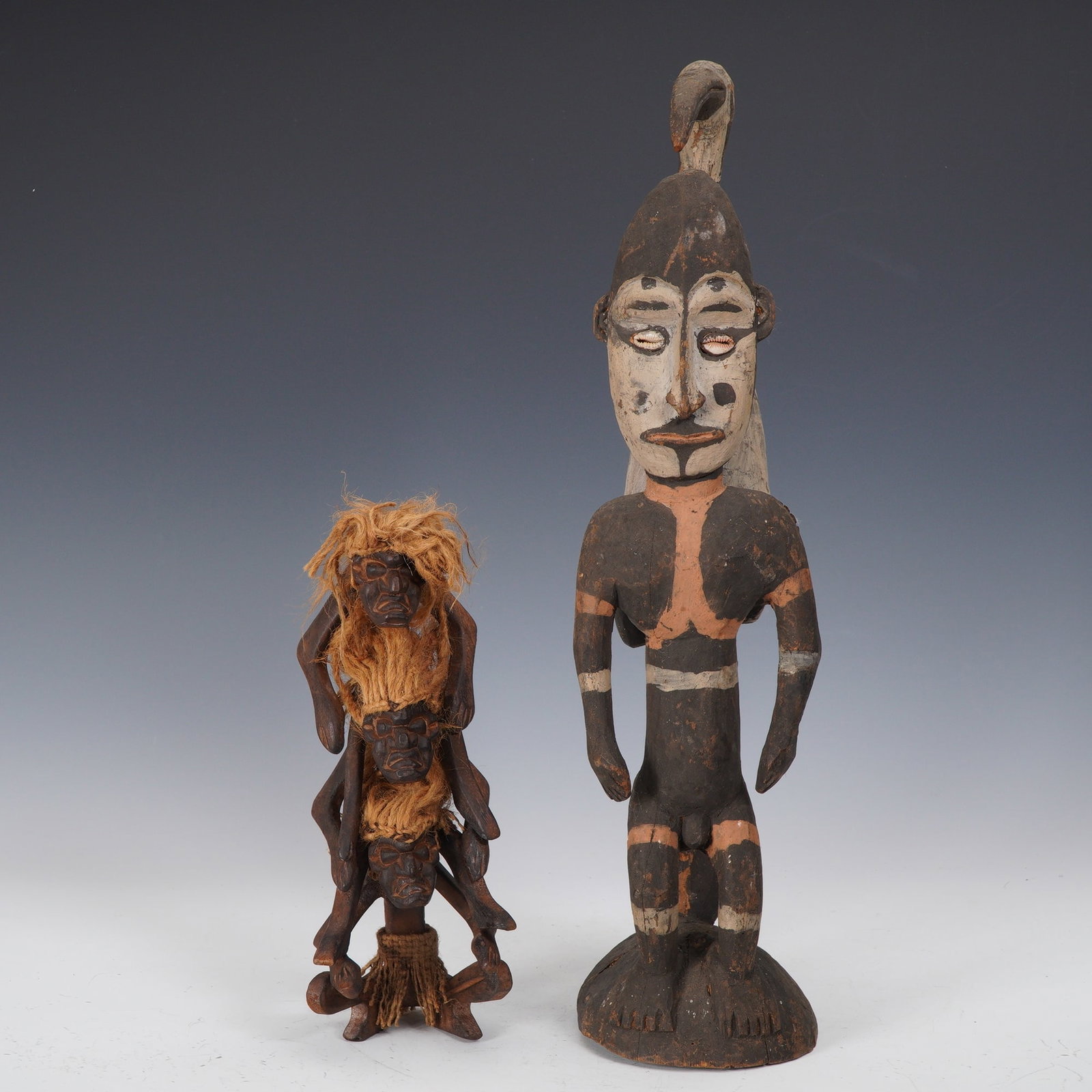 2pc Tribal Carved Wooden Figures (1 of 7)
