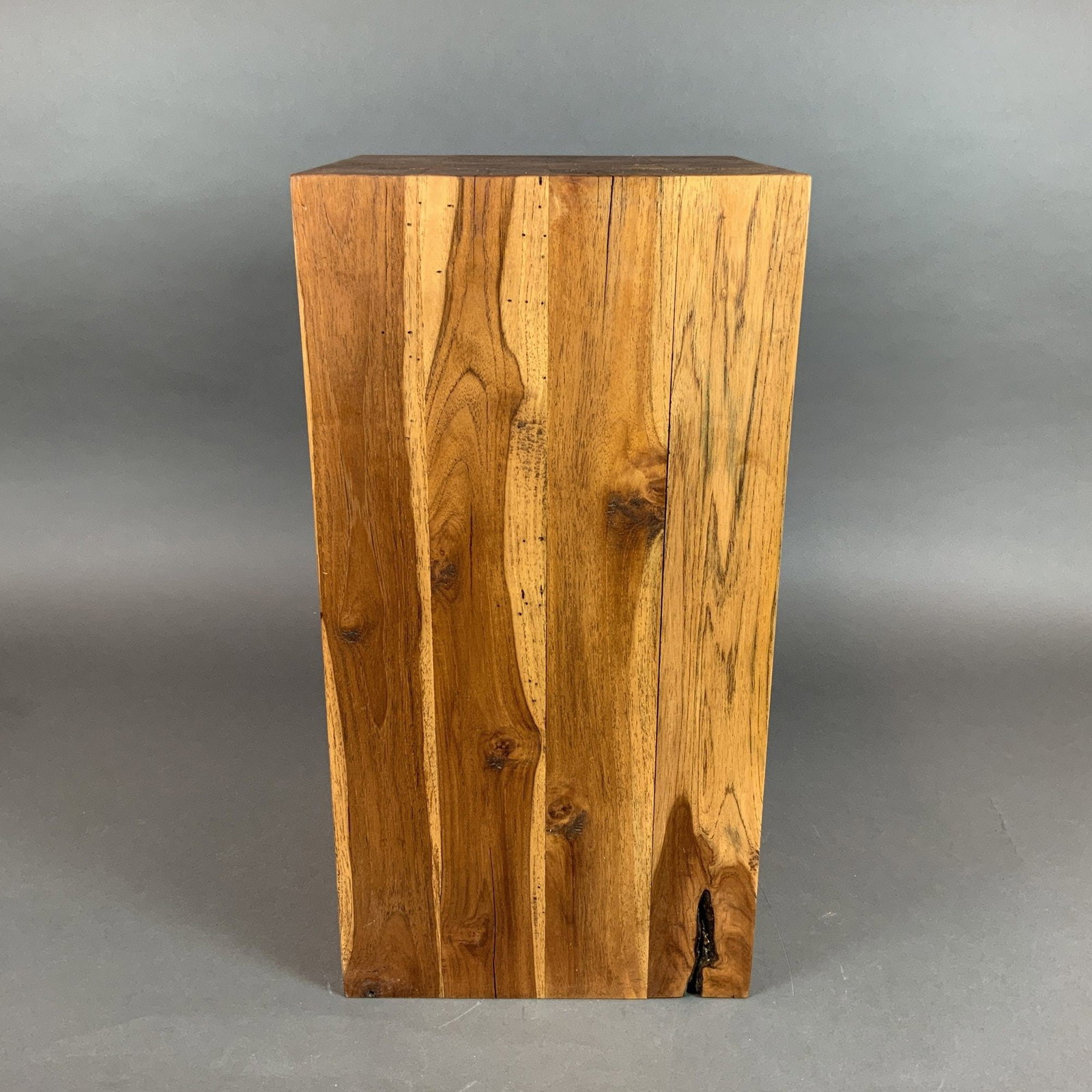 Modernist Multifaceted Solid Wood Block Table - 2