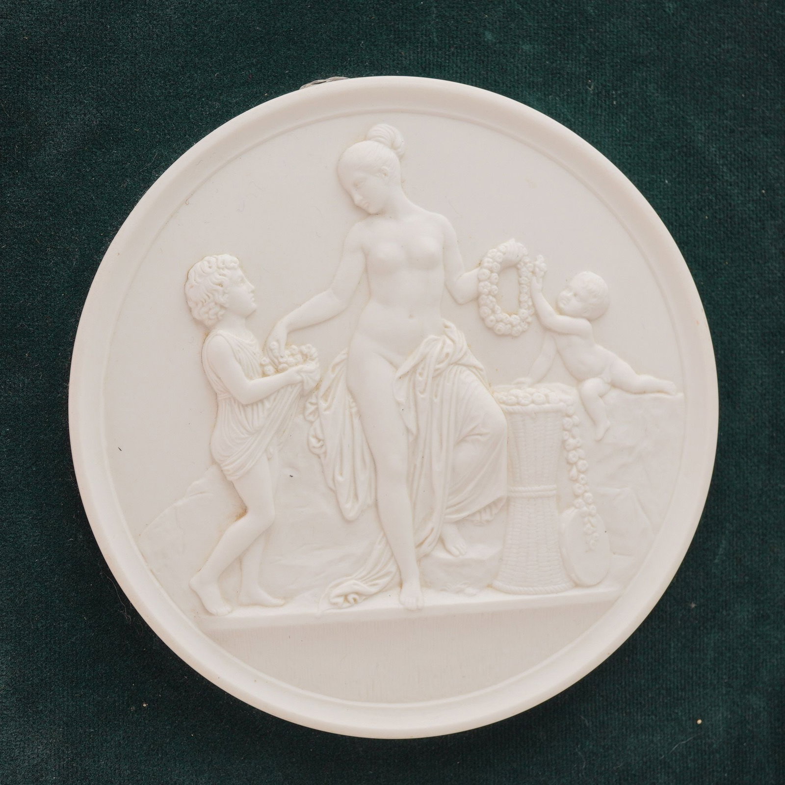 B&G Bisque Plaque, Spring, Framed - 3